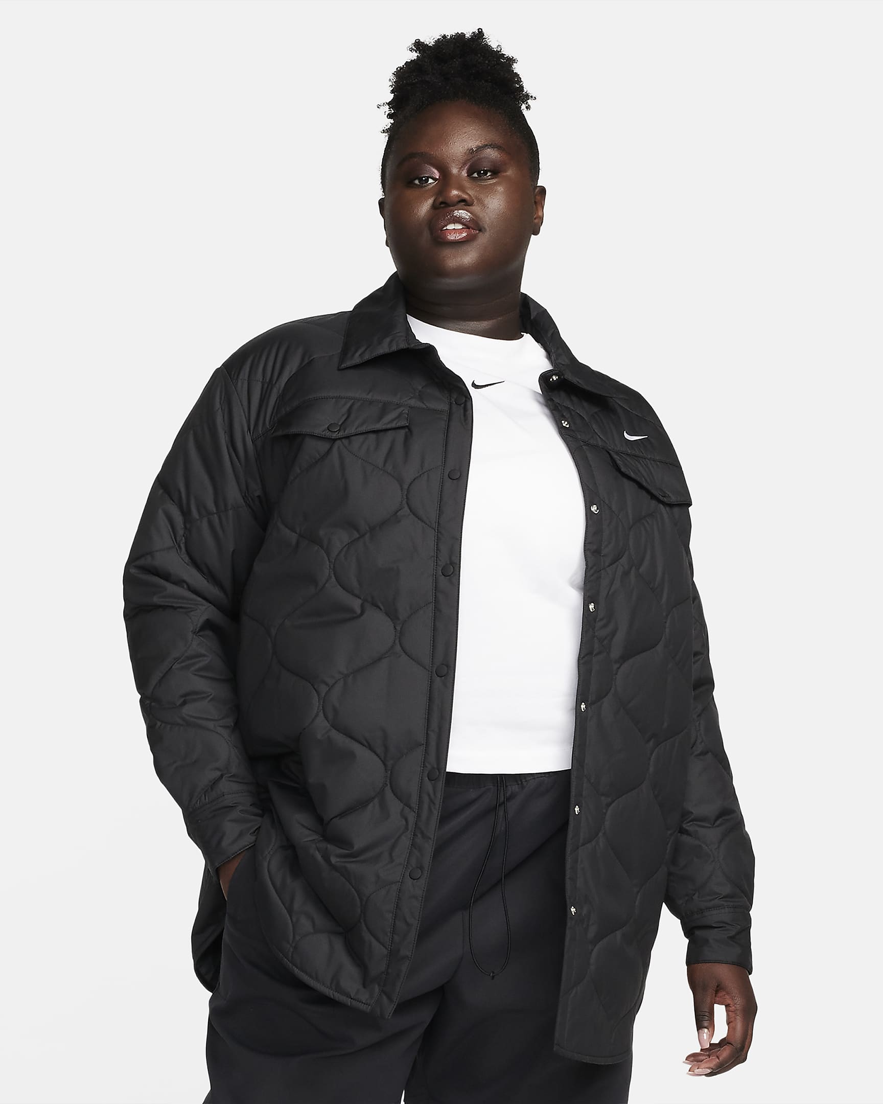 Nike Sportswear Essential Women's Quilted Trench (Plus Size). Nike UK