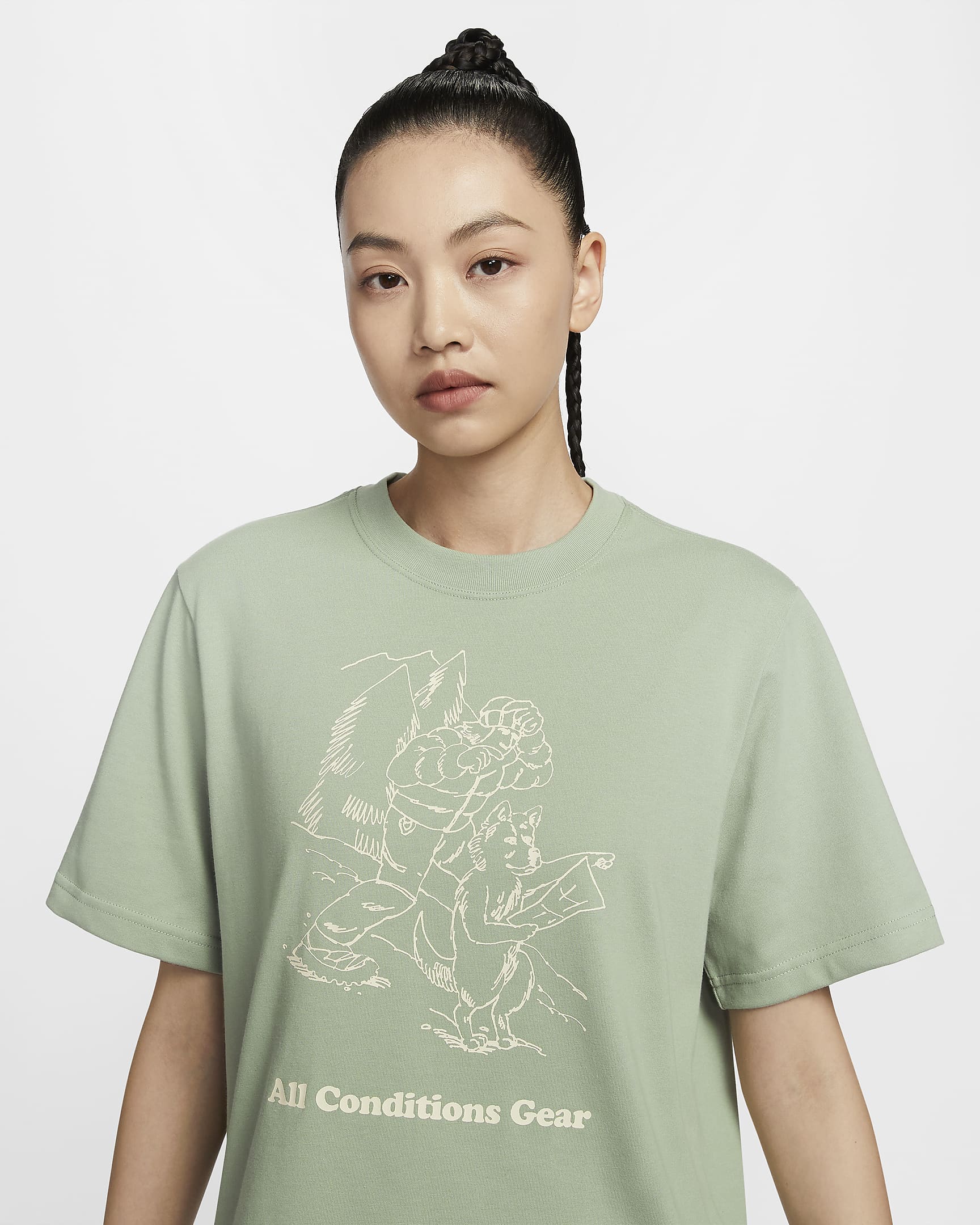 Nike ACG 女款寬鬆圖樣 T 恤 - Jade Horizon