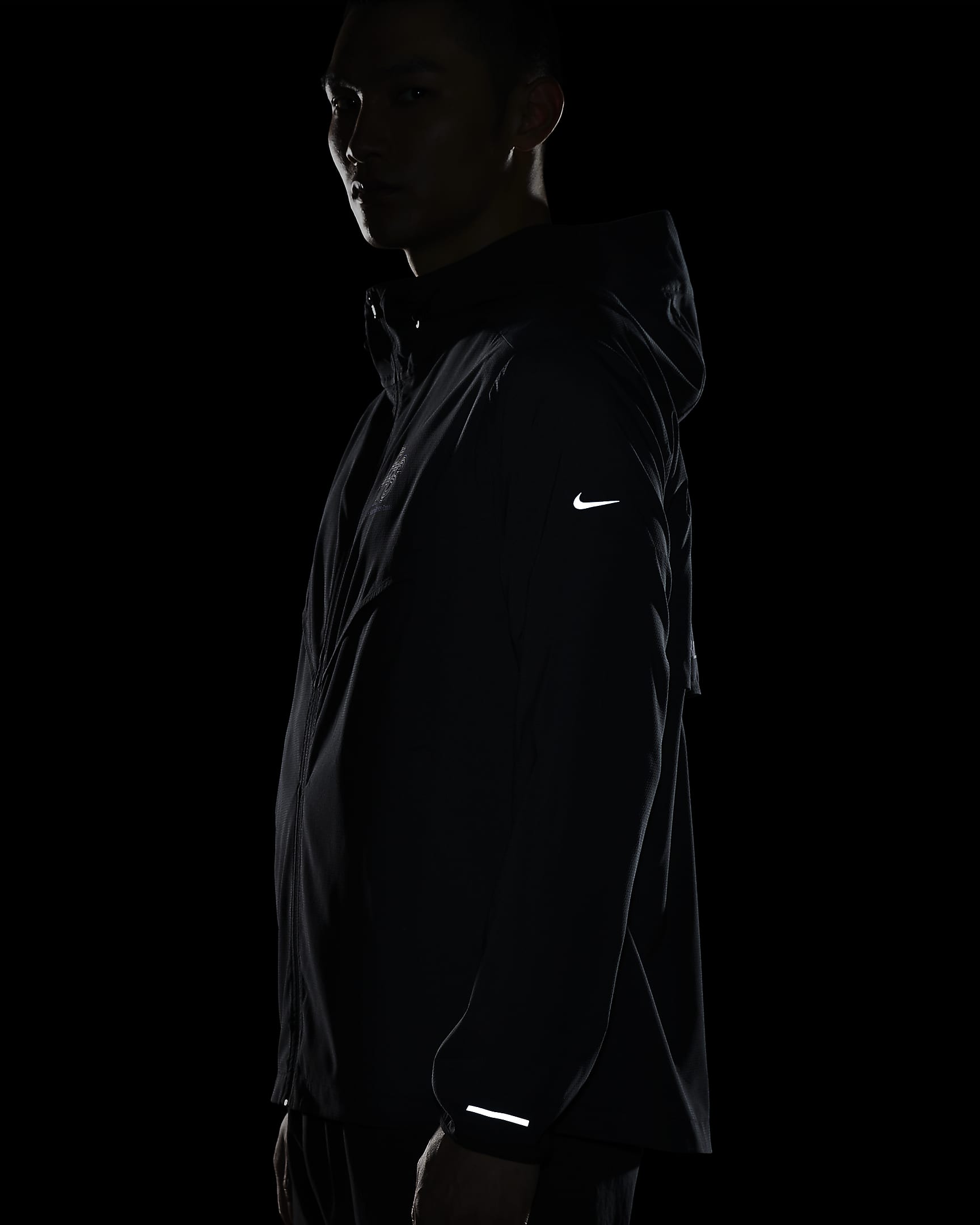 Nike Windrunner Running Energy Men's Repel Running Jacket - Black/Black/Hyper Royal