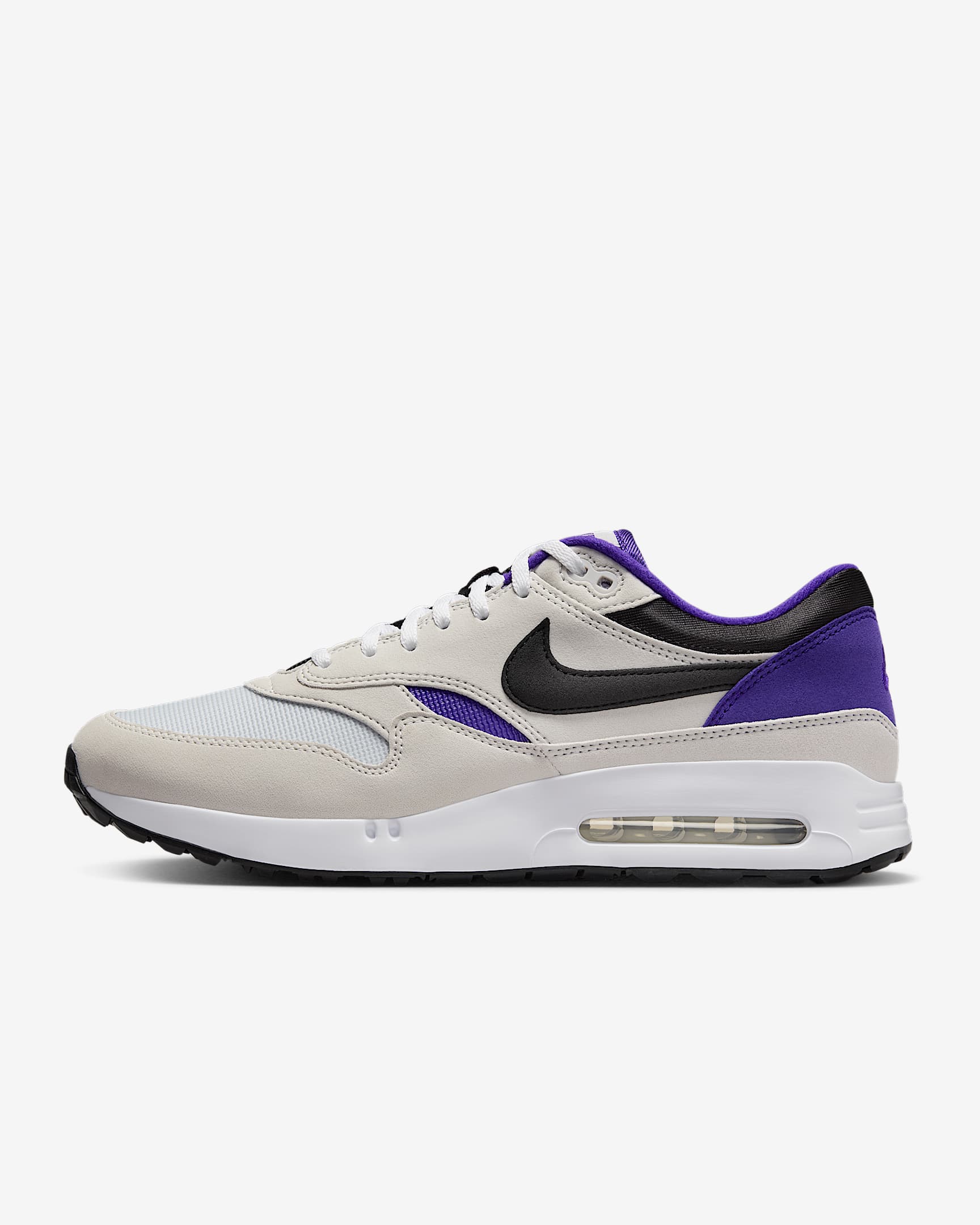 Tenis de golf para hombre Nike Air Max 1 '86 OG G - Gris neutro/Blanco/Ponche morado/Negro