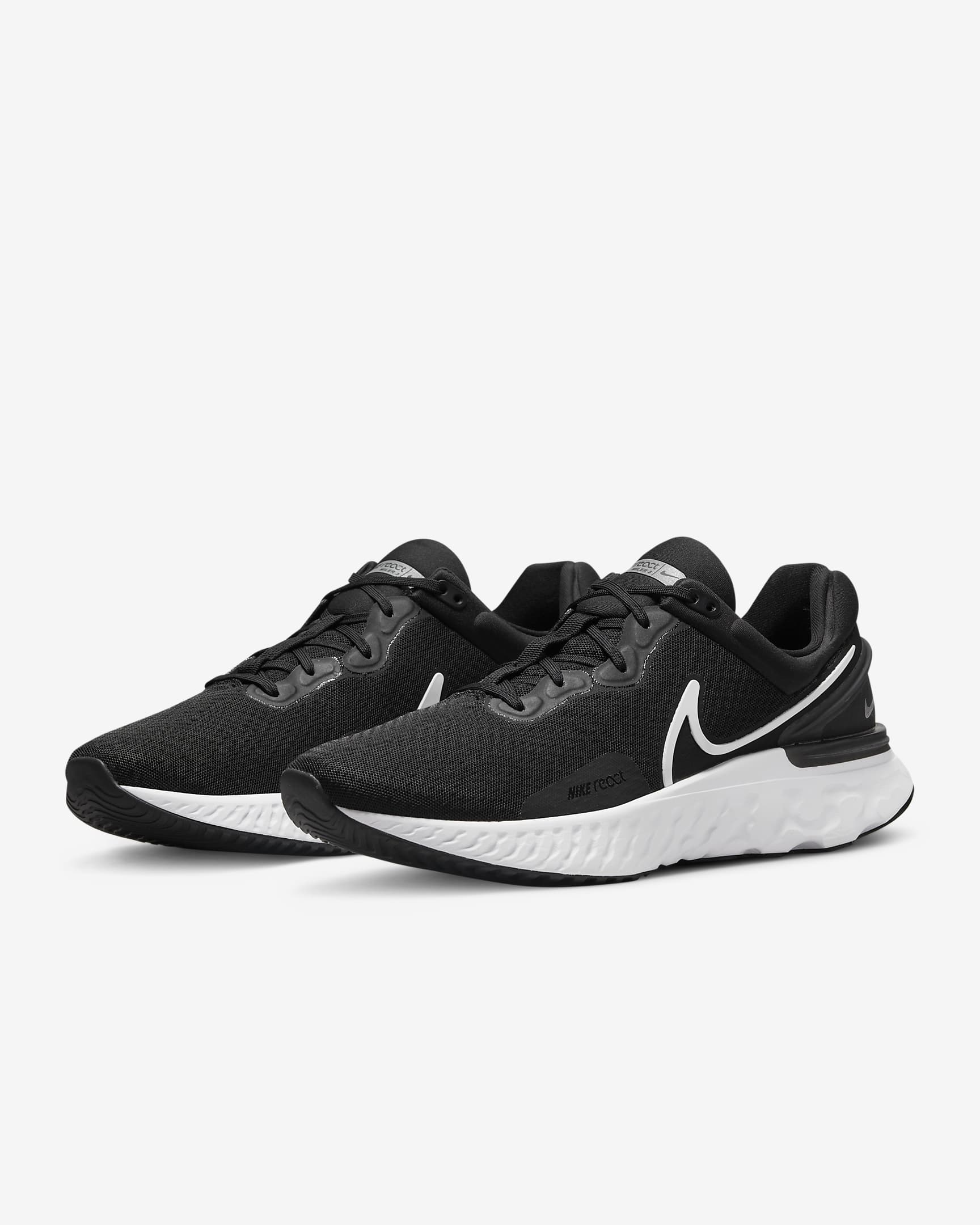 Nike React Miler 3 Men's Road Running Shoes - Black/White