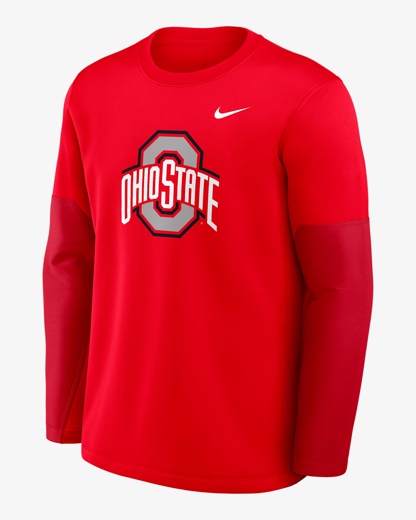 Playera de manga larga universitaria Nike Therma-FIT para hombre Ohio State Sideline Coach - Rojo