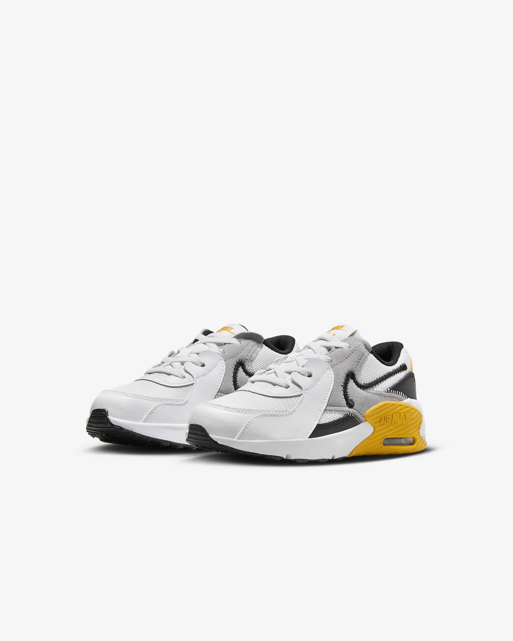 Tenis para niños de preescolar Nike Air Max Excee - Blanco/Oro universitario/Gris lobo/Negro