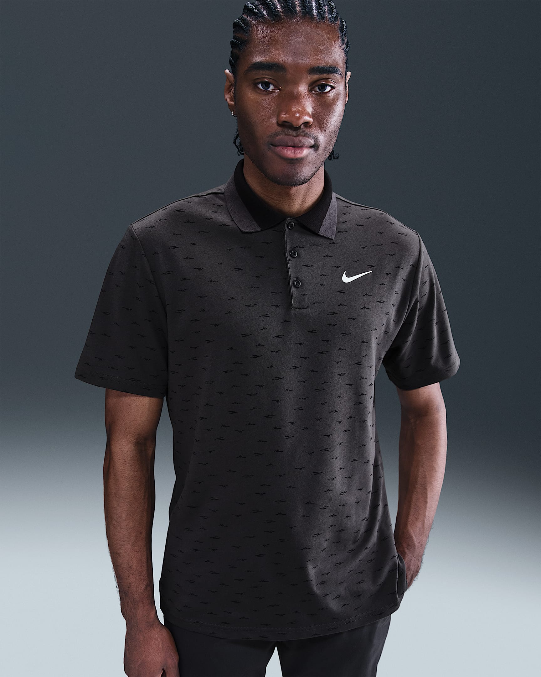 Nike Tour Men's Dri-FIT Golf Polo - Anthracite/White