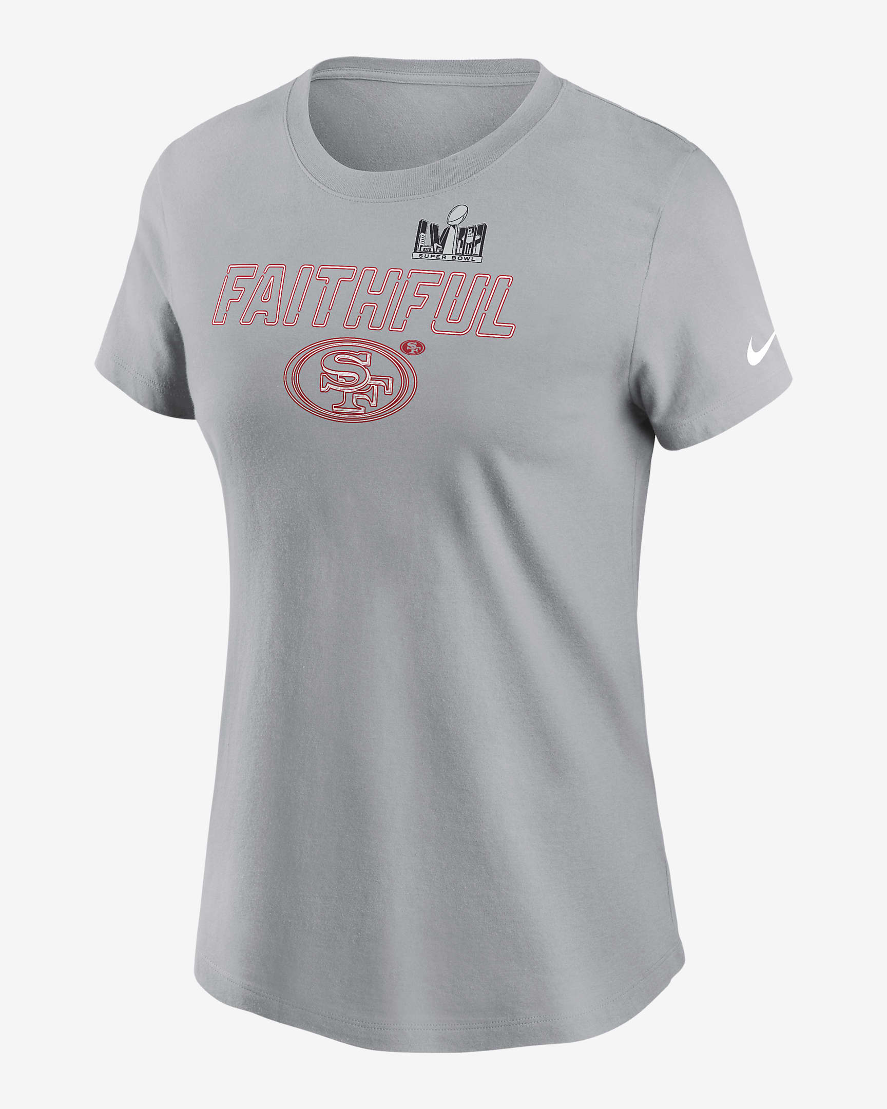 Playera Nike de la NFL para mujer San Francisco 49ers Super Bowl LVIII ...