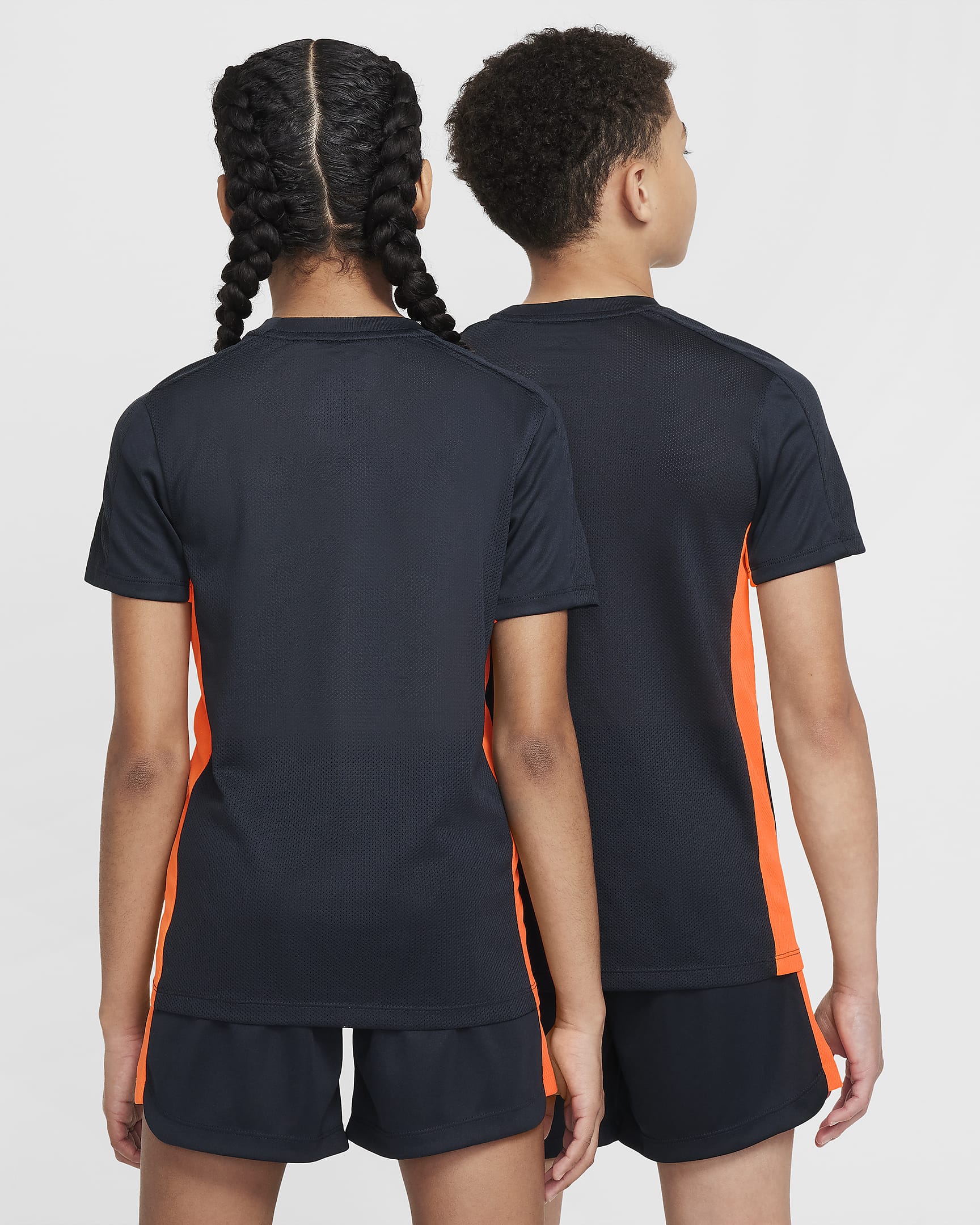 Nike Dri-FIT Academy23 兒童足球上衣 - Dark Obsidian/Total Orange/Volt