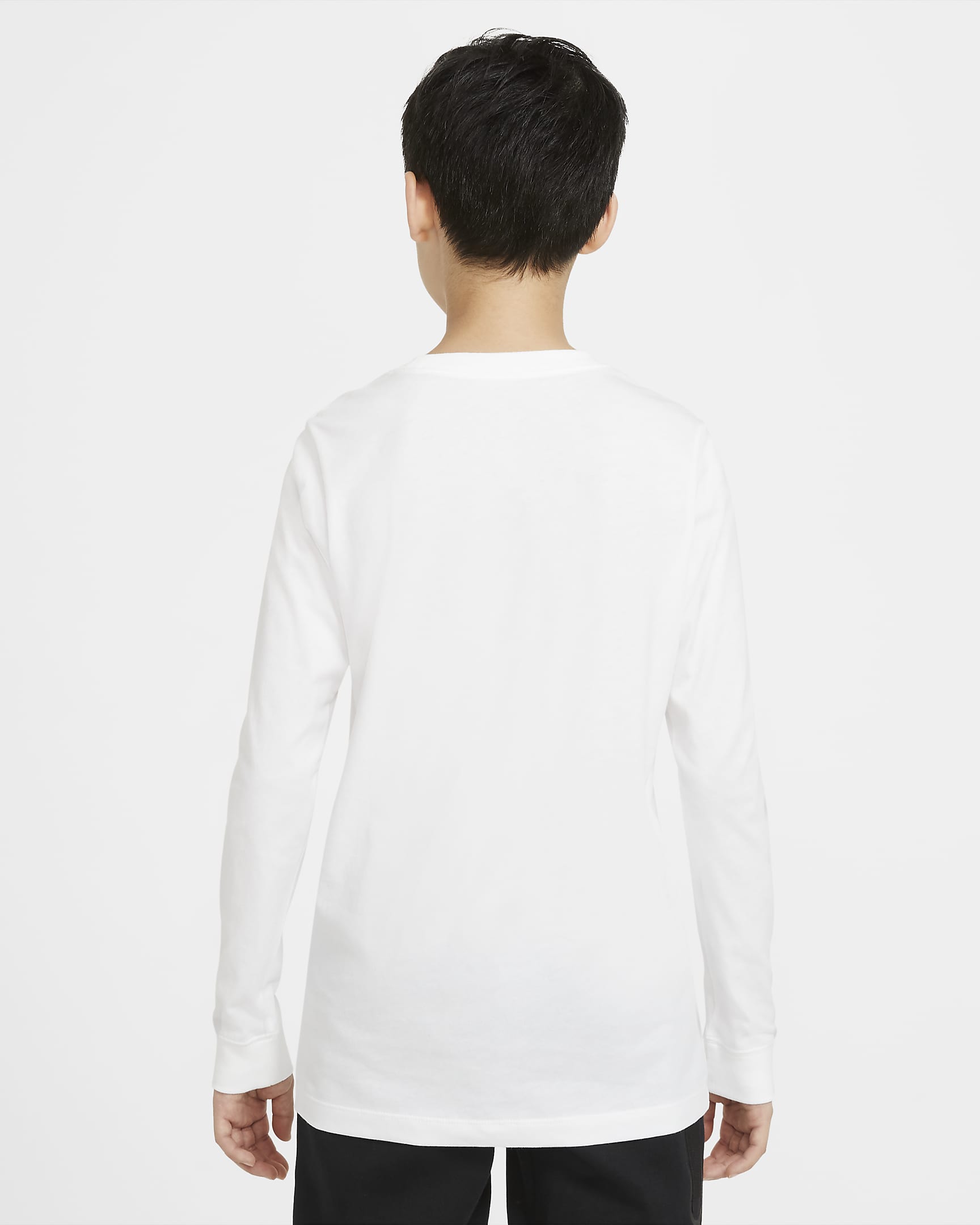 Nike Sportswear Big Kids' (Boys') Long-Sleeve T-Shirt - White/Black