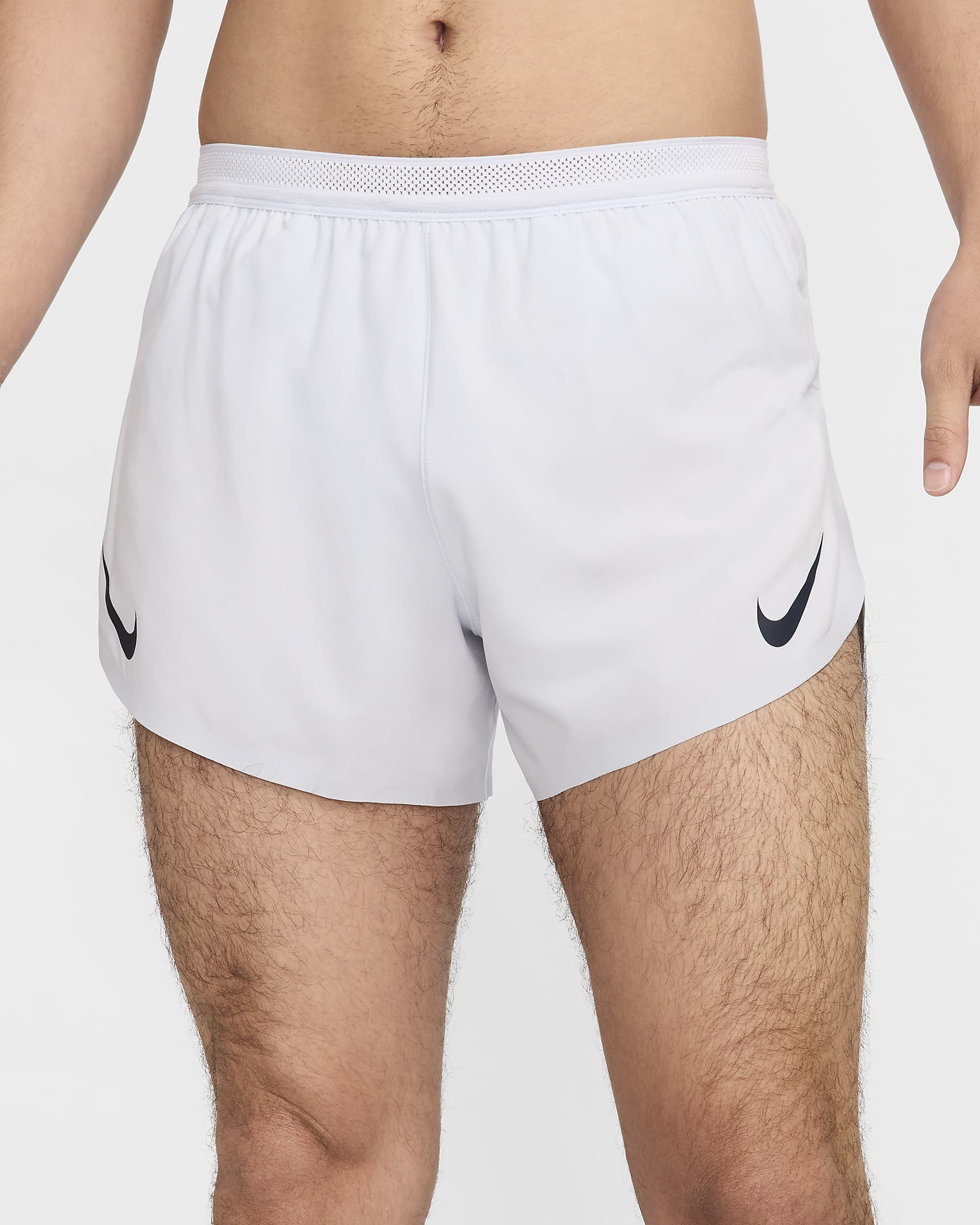 Nike AeroSwift Men's Dri-FIT ADV 4" Brief-Lined Running Shorts - Football Grey/Dark Obsidian