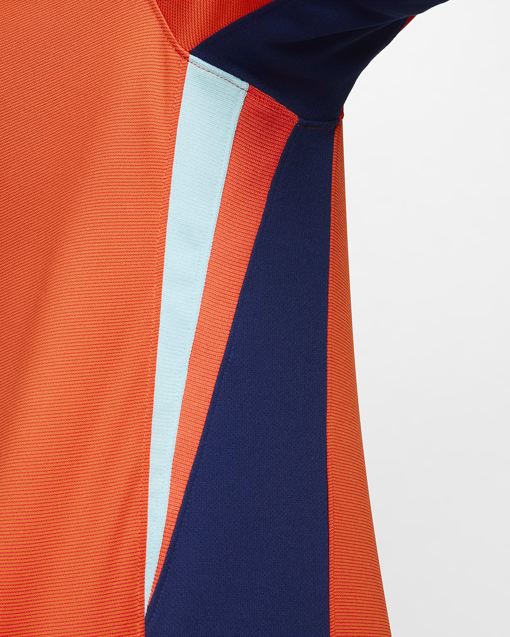 Netherlands (Men's Team) 2024/25 Stadium Home Nike Dri-FIT Soccer Replica Fußballtrikot für Herren - Safety Orange/Blue Void/Copa/Blue Void