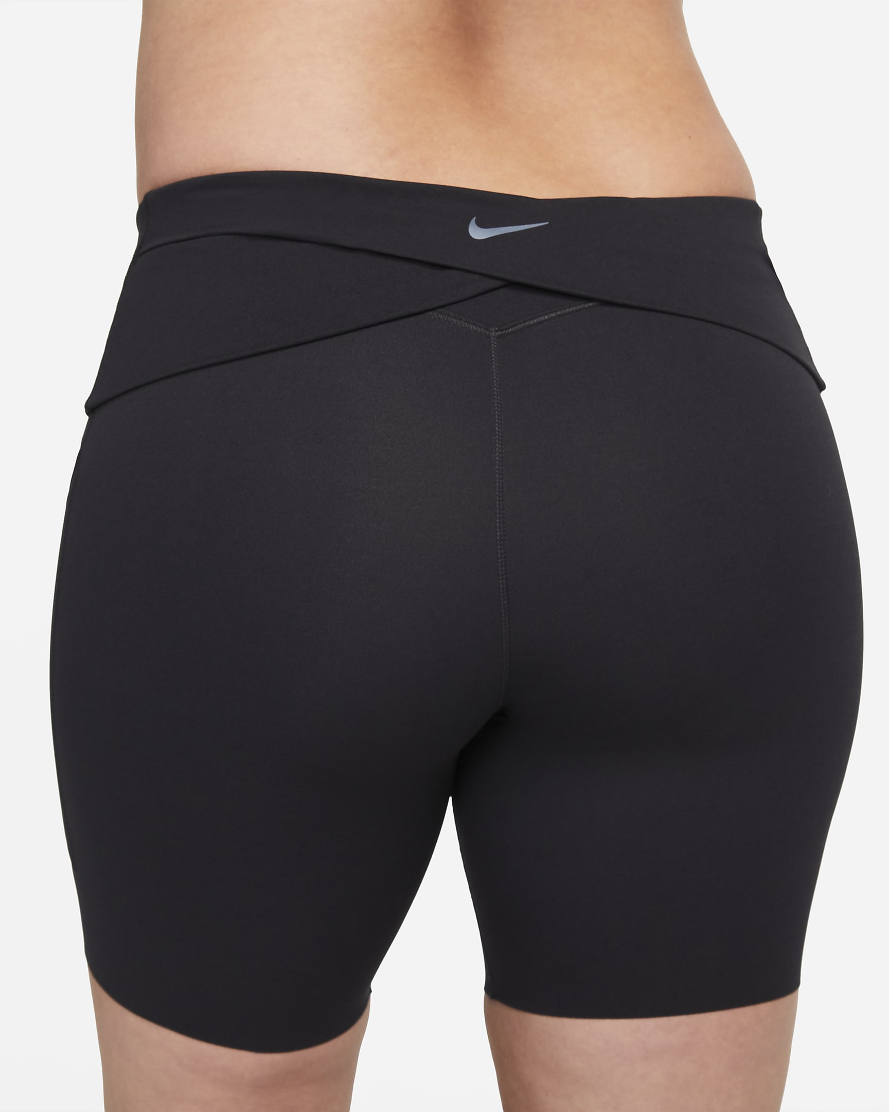 Nike Zenvy (M) Women's Gentle-support High-waisted 20cm (approx.) Biker Shorts with Pockets (Maternity) - Black