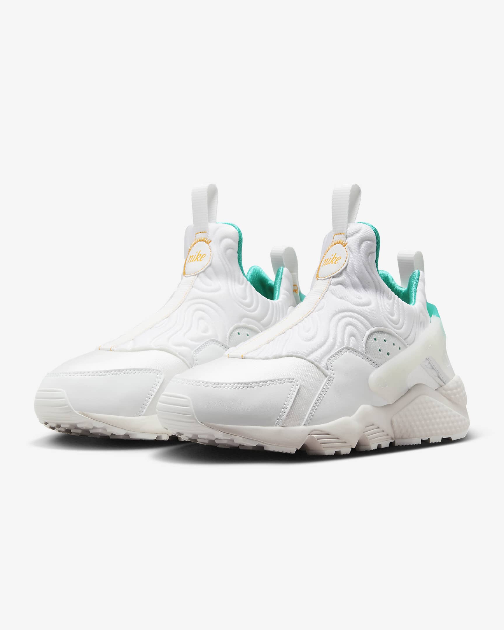 Nike Air Huarache x Serena Williams Design Crew Shoes - White/Sundial/Clear Jade