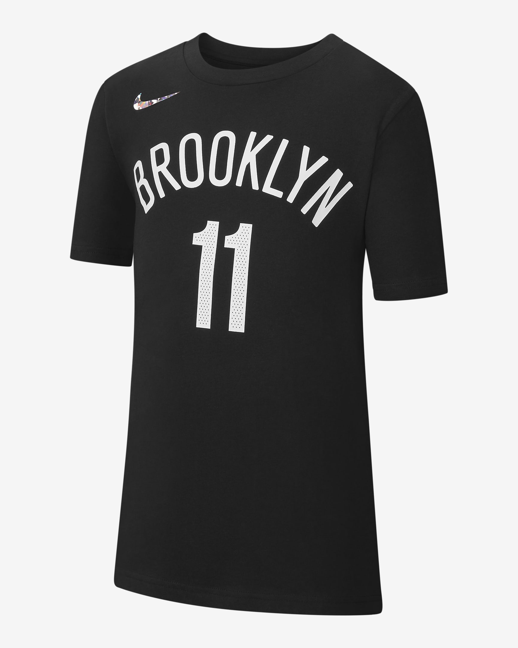 Brooklyn Nets Courtside Icon Edition Older Kids' Nike NBA T-Shirt - Black