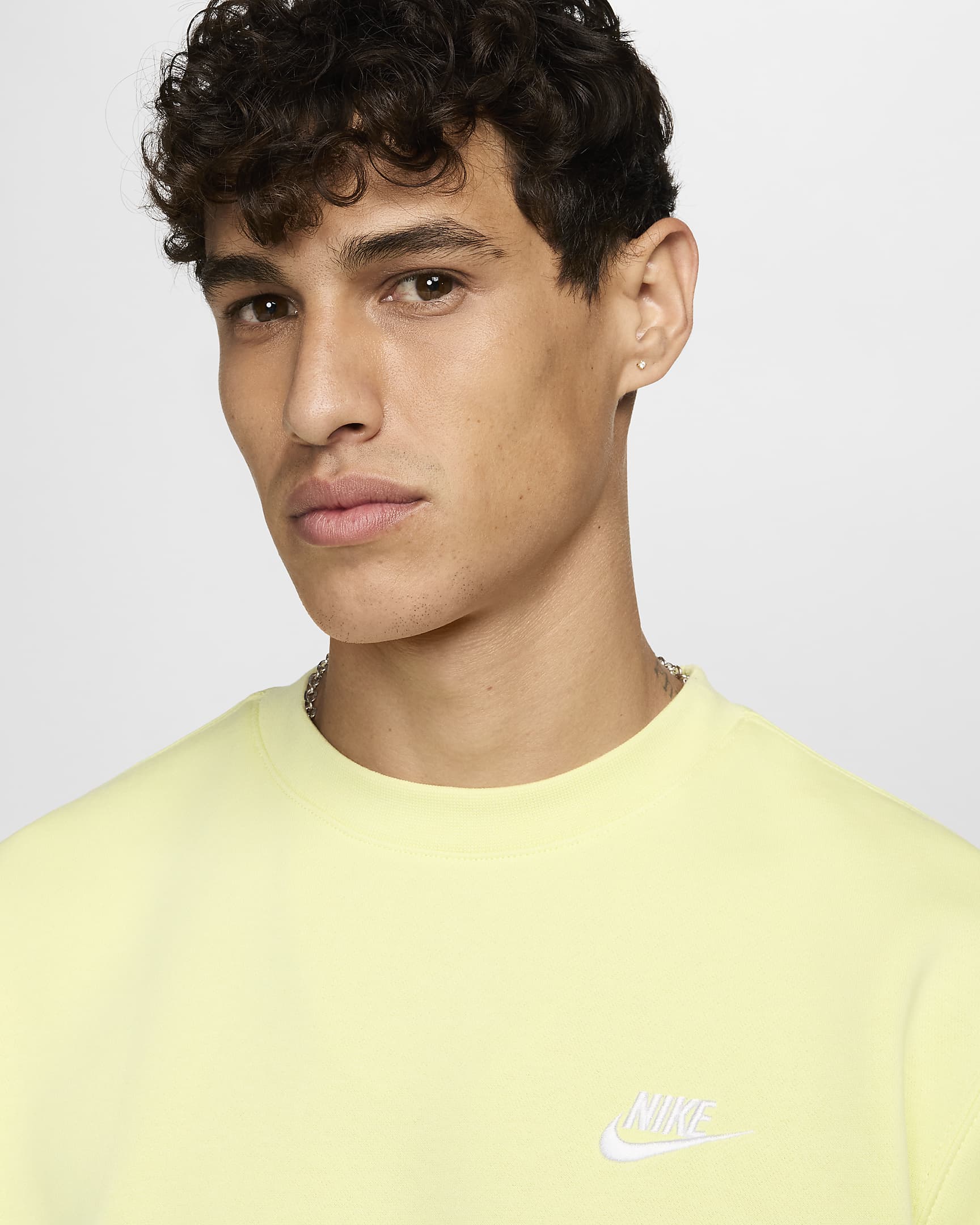 Nike Sportswear Club Fleece Men's Crew - Life Lime/White