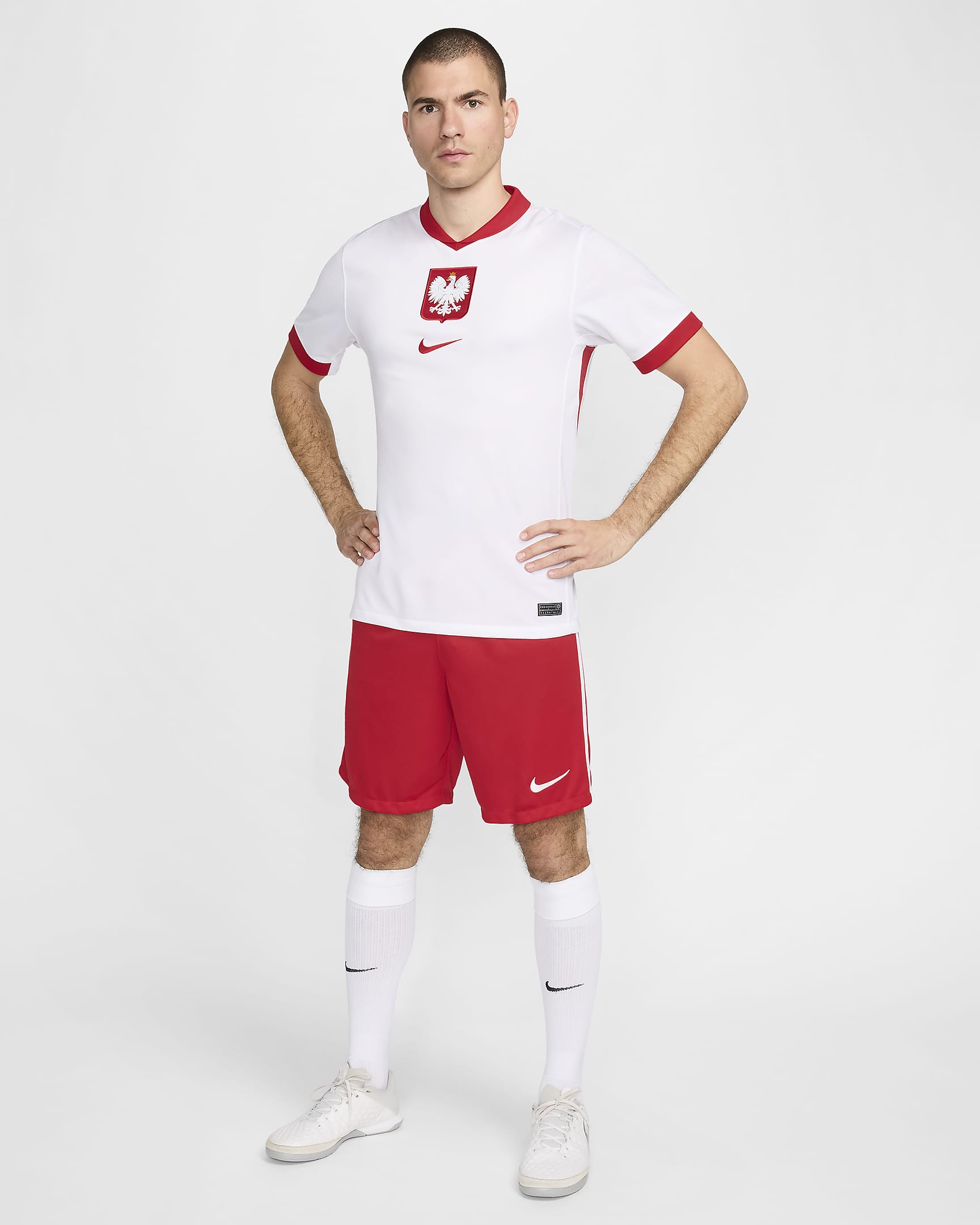 Pánský domácí fotbalový dres Nike Dri-FIT Replica Polsko Stadium 2024/25 - Bílá/Sport Red/Sport Red