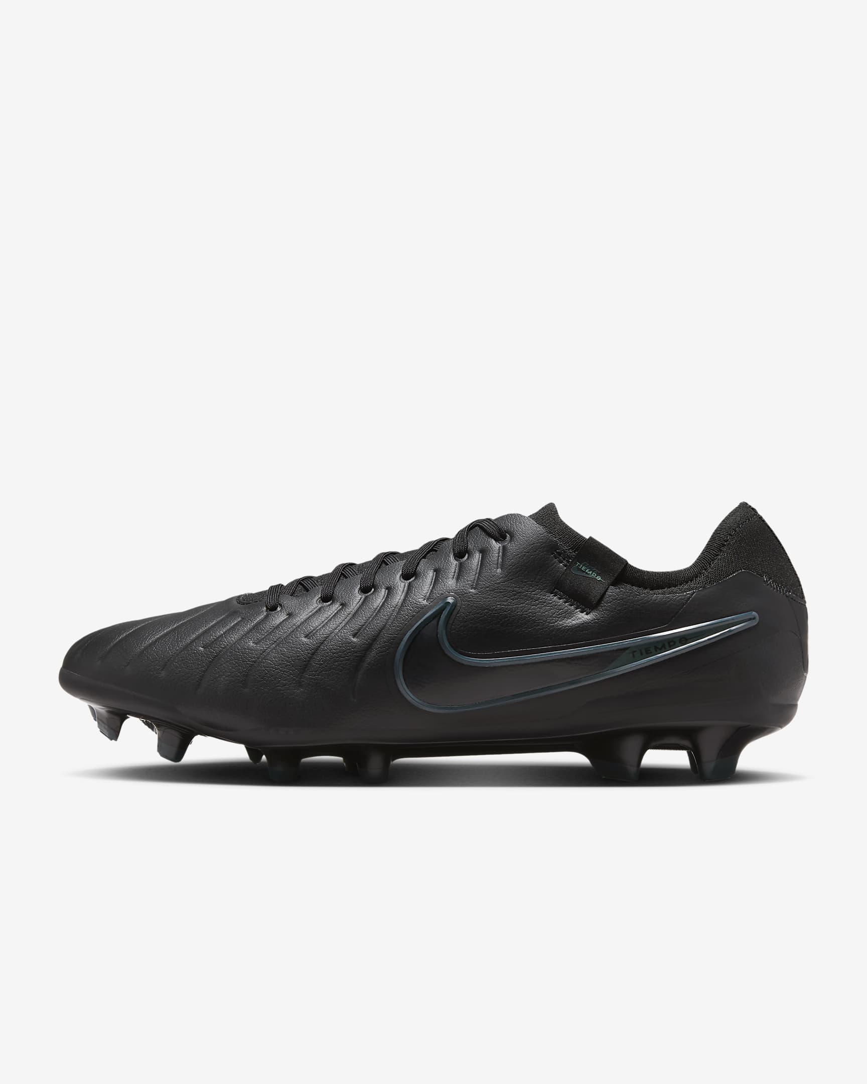 Nike Tiempo Legend 10 Pro normál talajra készült, alacsony szárú futballcipő - Fekete/Deep Jungle/Fekete