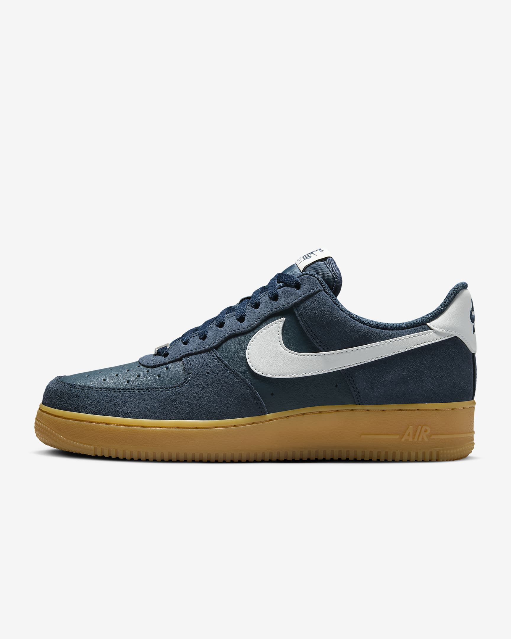 Nike Air Force 1 '07 LV8 男鞋 - Armory Navy/Gum Light Brown/Summit White