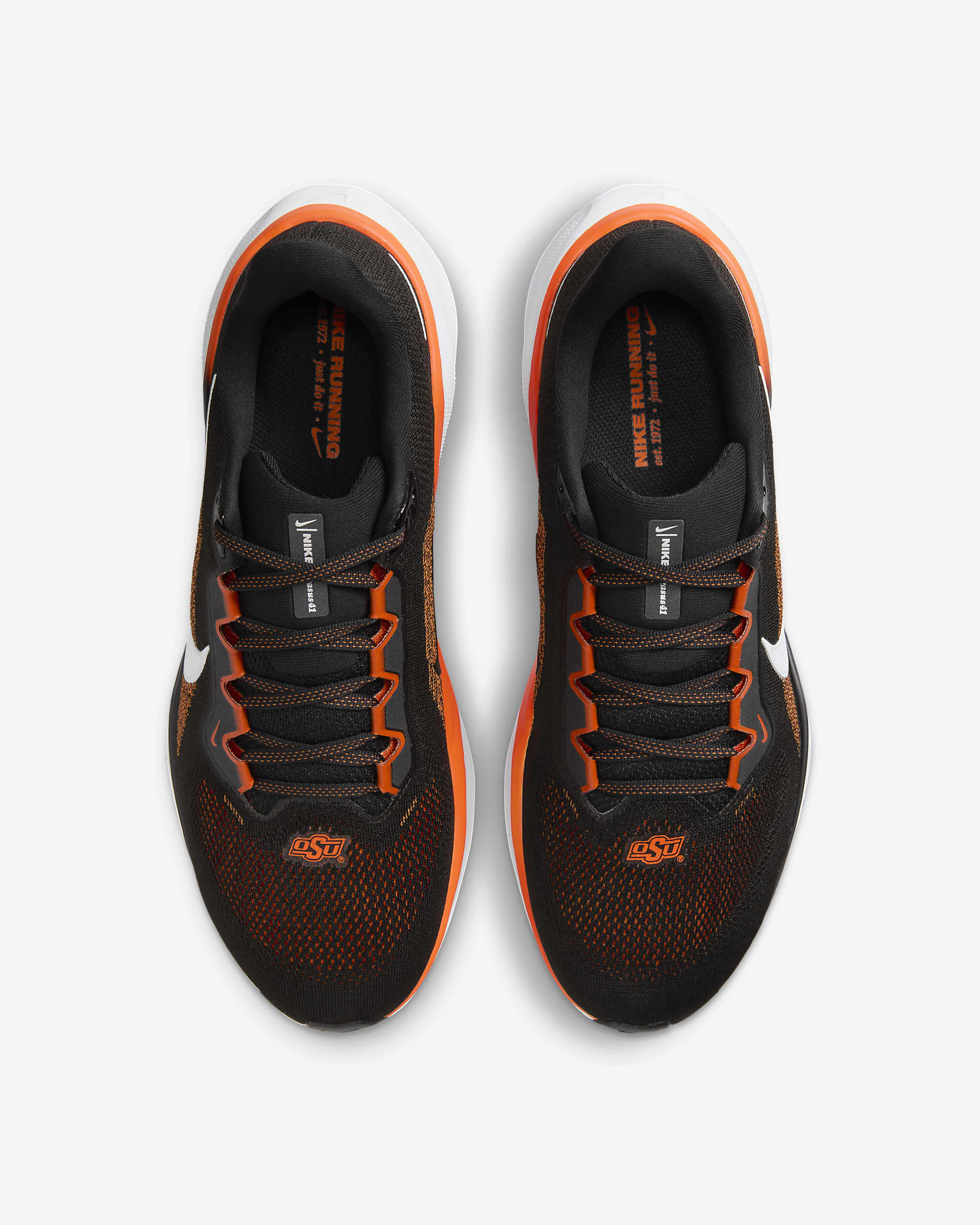 Tenis de correr en pavimento universitarios Nike para hombre Oklahoma State Pegasus 41 - Negro/Blanco/Naranja brillante/Blanco