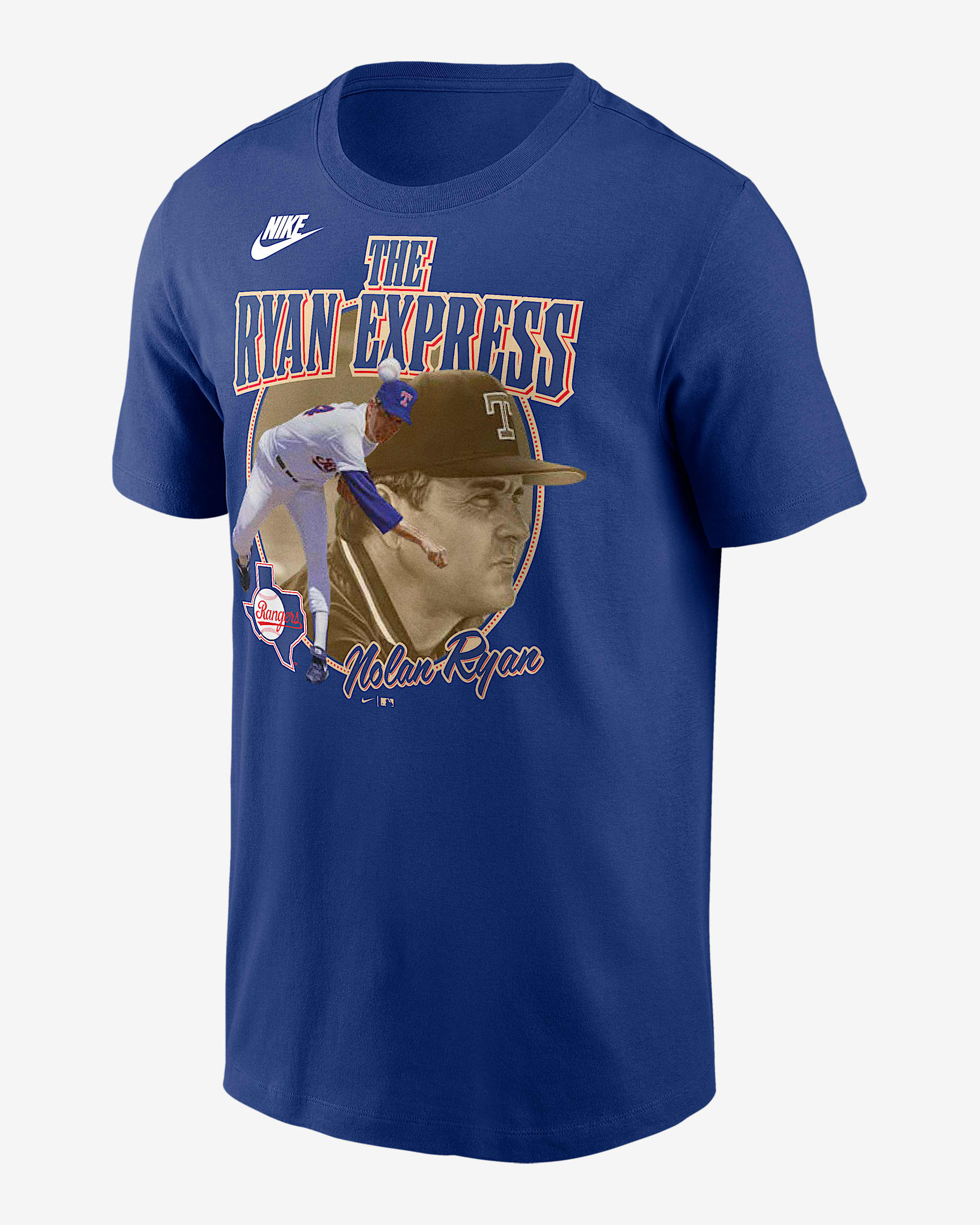 Nolan Ryan Texas Rangers Cooperstown Legends Men's Nike MLB T-Shirt - Royal