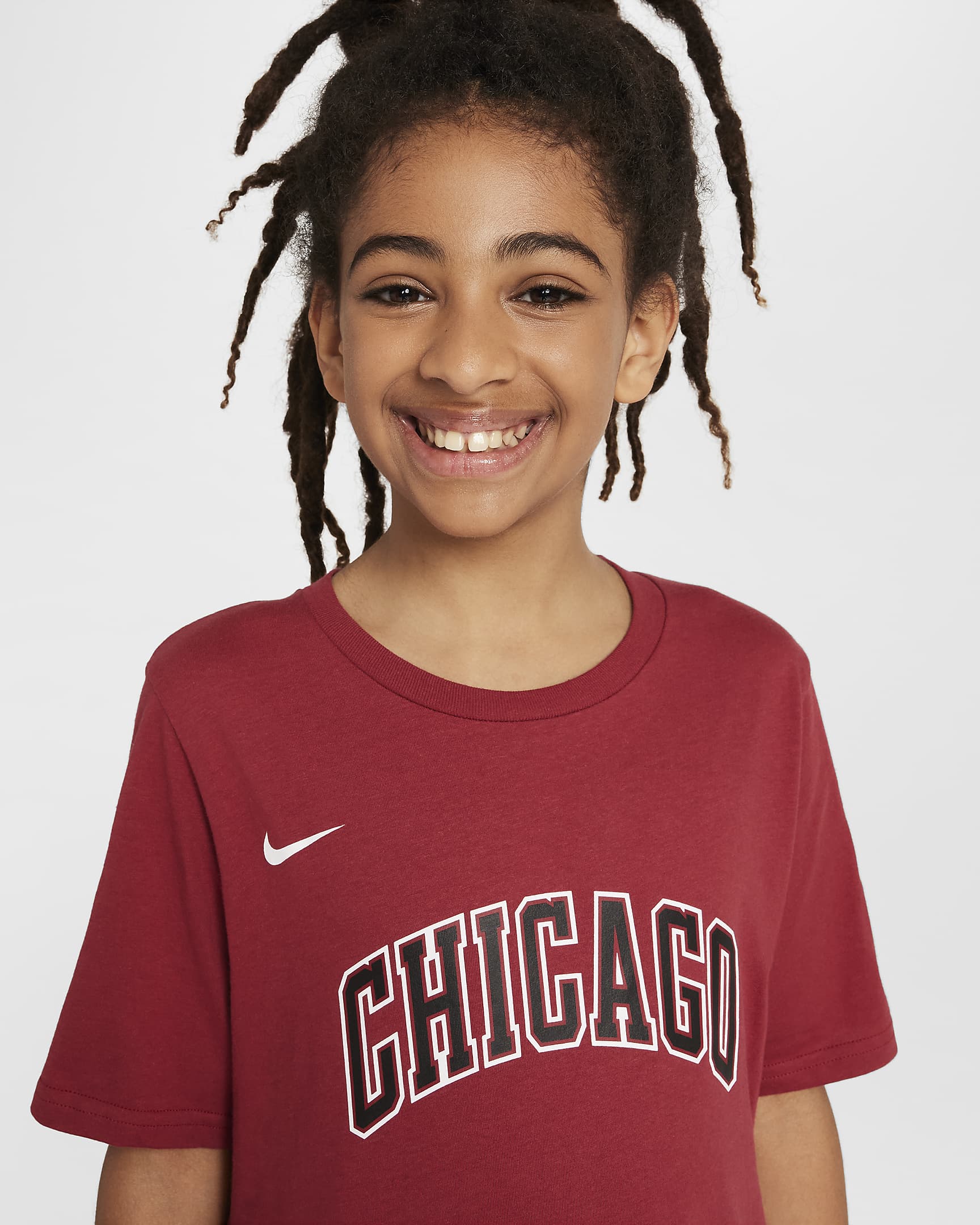 Chicago Bulls City Edition Older Kids' Nike NBA Logo T-Shirt. Nike UK