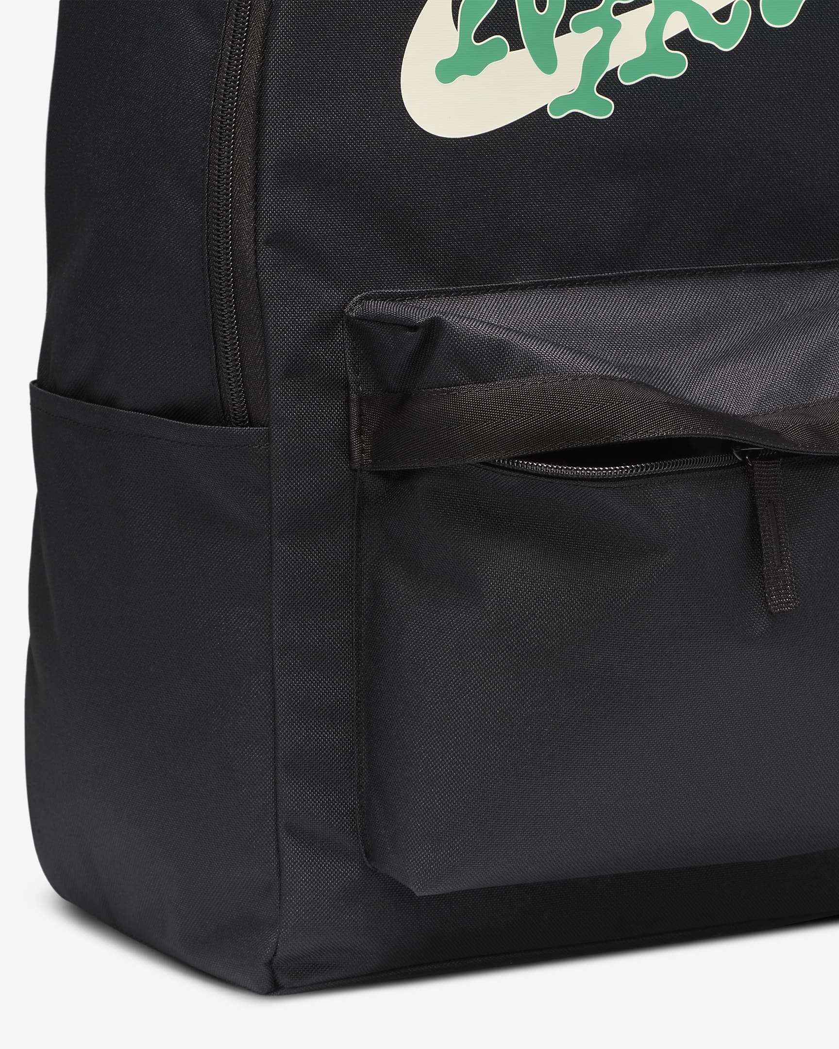 Nike Heritage Backpack (25L) - Black/Black/Stadium Green