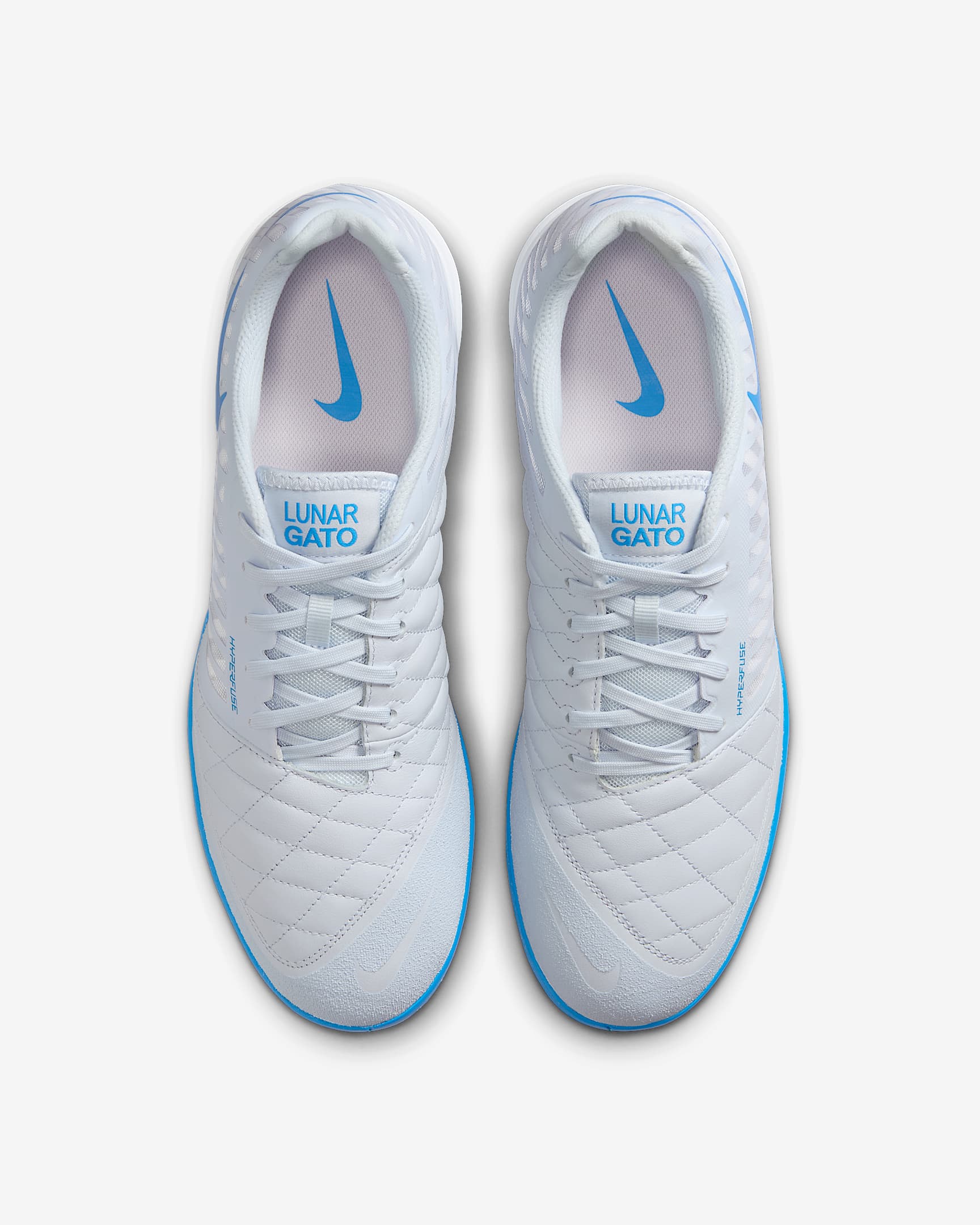 Nike Lunar Gato II Indoor Court Low-Top Football Shoes - Football Grey/Light Photo Blue