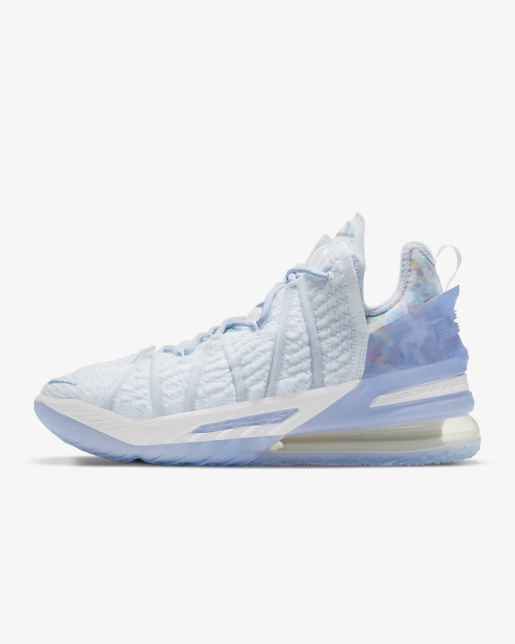 LeBron 18 Basketball Shoe - Blue Tint/Clear/White