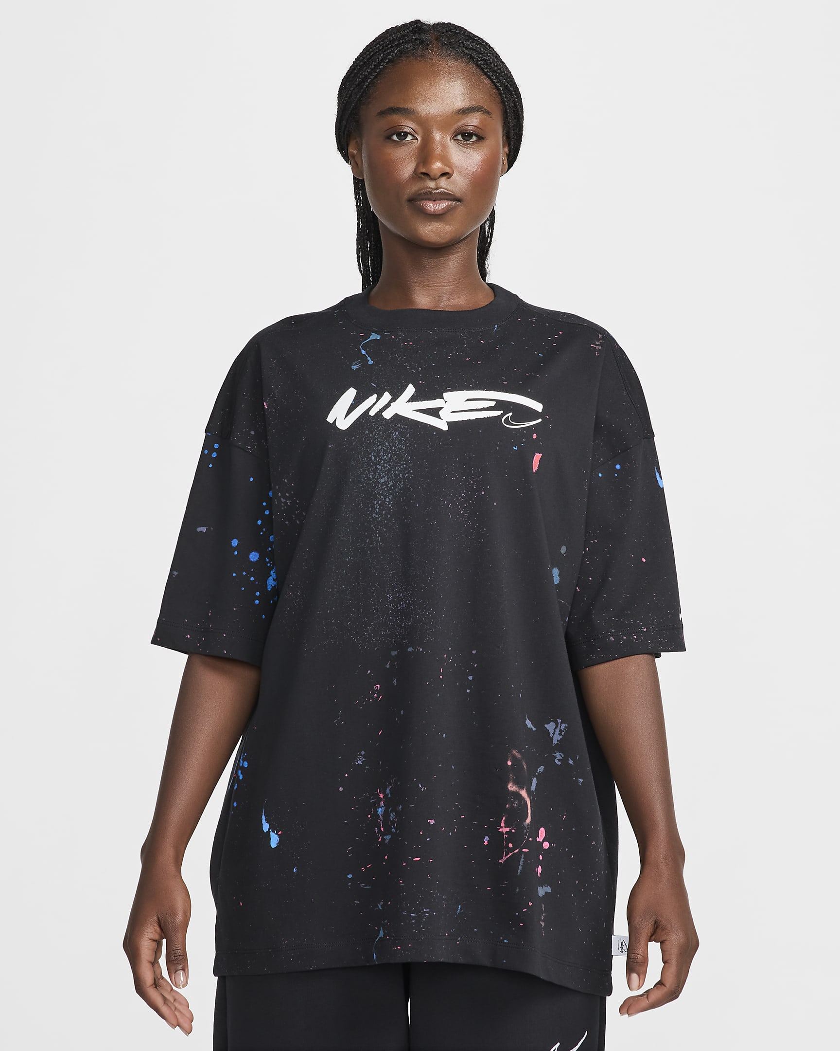 Nike Sportswear Breaking 女款寬版短袖 T 恤 - 黑色