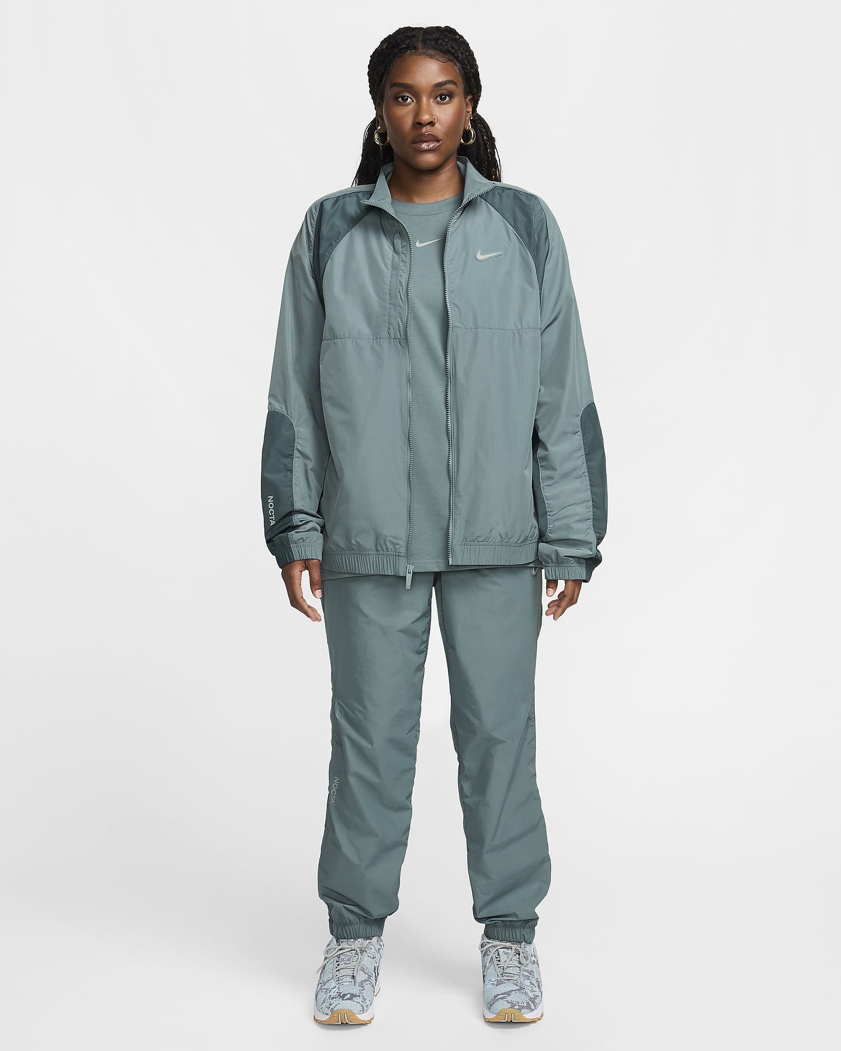 NOCTA Northstar nylon trainingsbroek - Mineral Slate/Faded Spruce/Mica Green