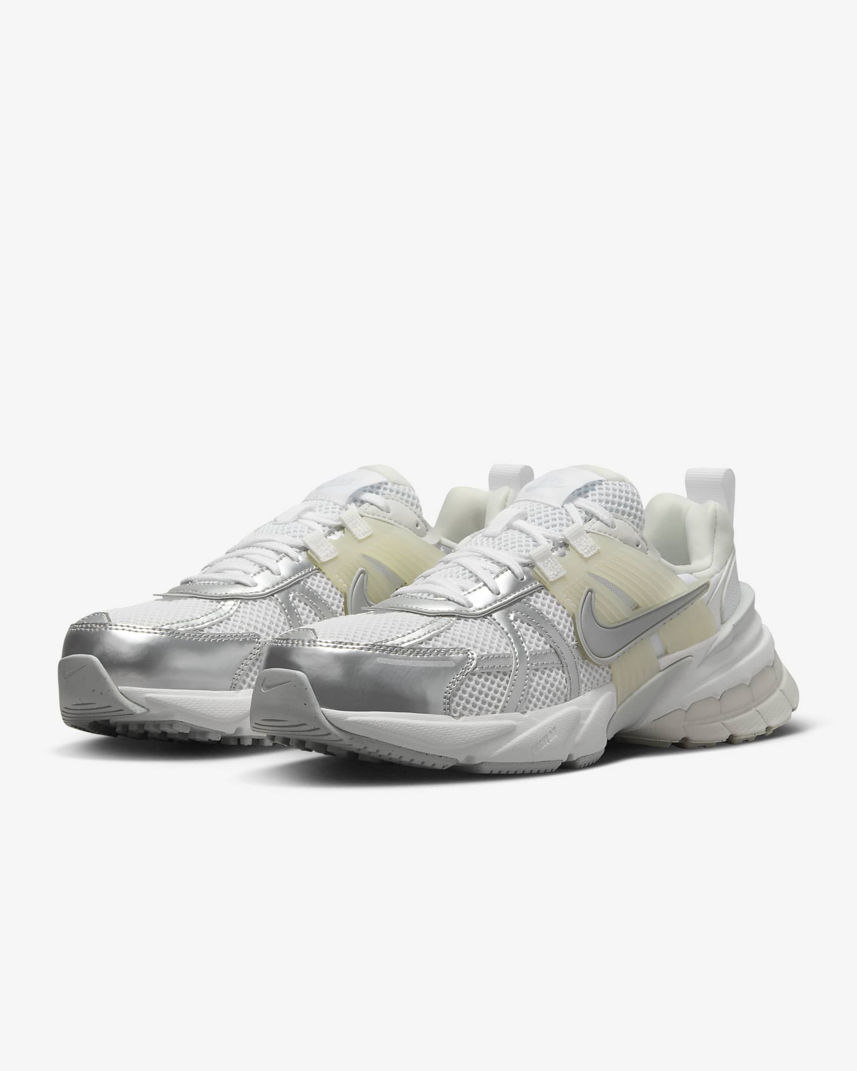 Nike V2K Run Shoes - White/Platinum Tint/Pure Platinum/Metallic Silver