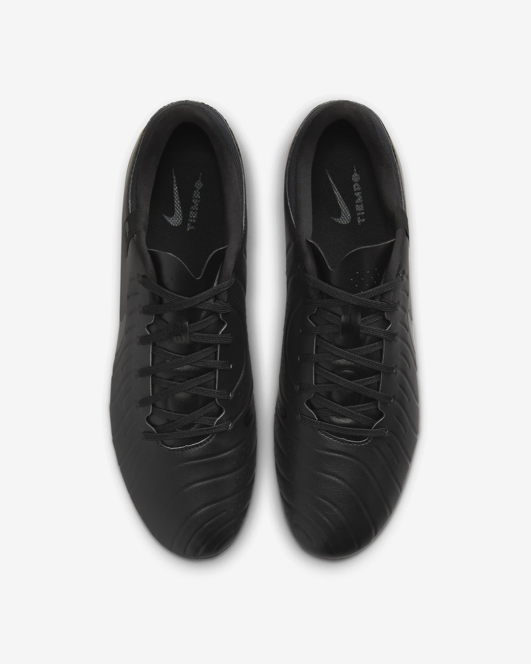 Chaussure de foot basse à crampons pour terrain gras Nike Tiempo Legend 10 Academy - Noir/Deep Jungle/Noir