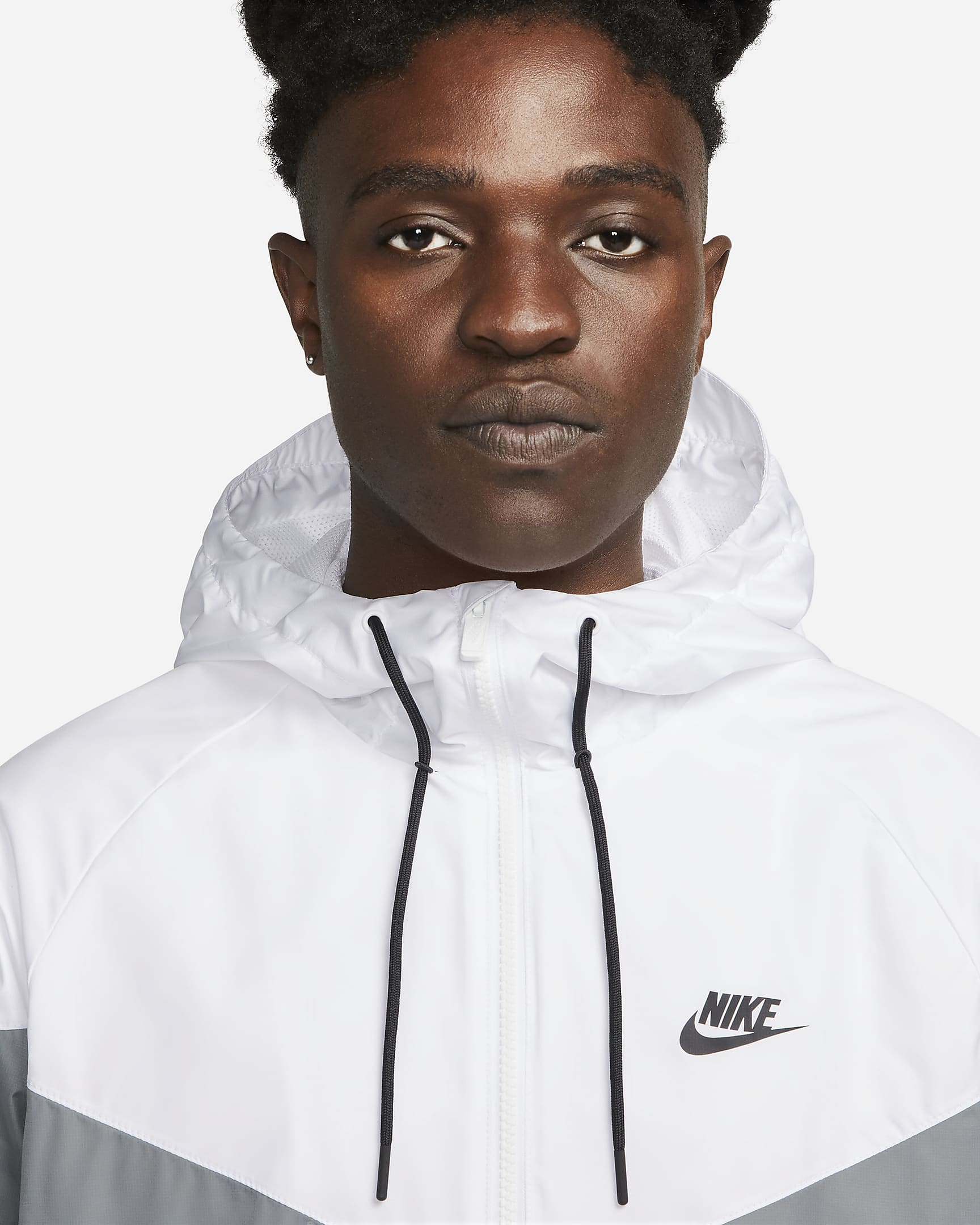 Nike Sportswear Windrunner Herrenjacke - Smoke Grey/Weiß/Smoke Grey/Schwarz