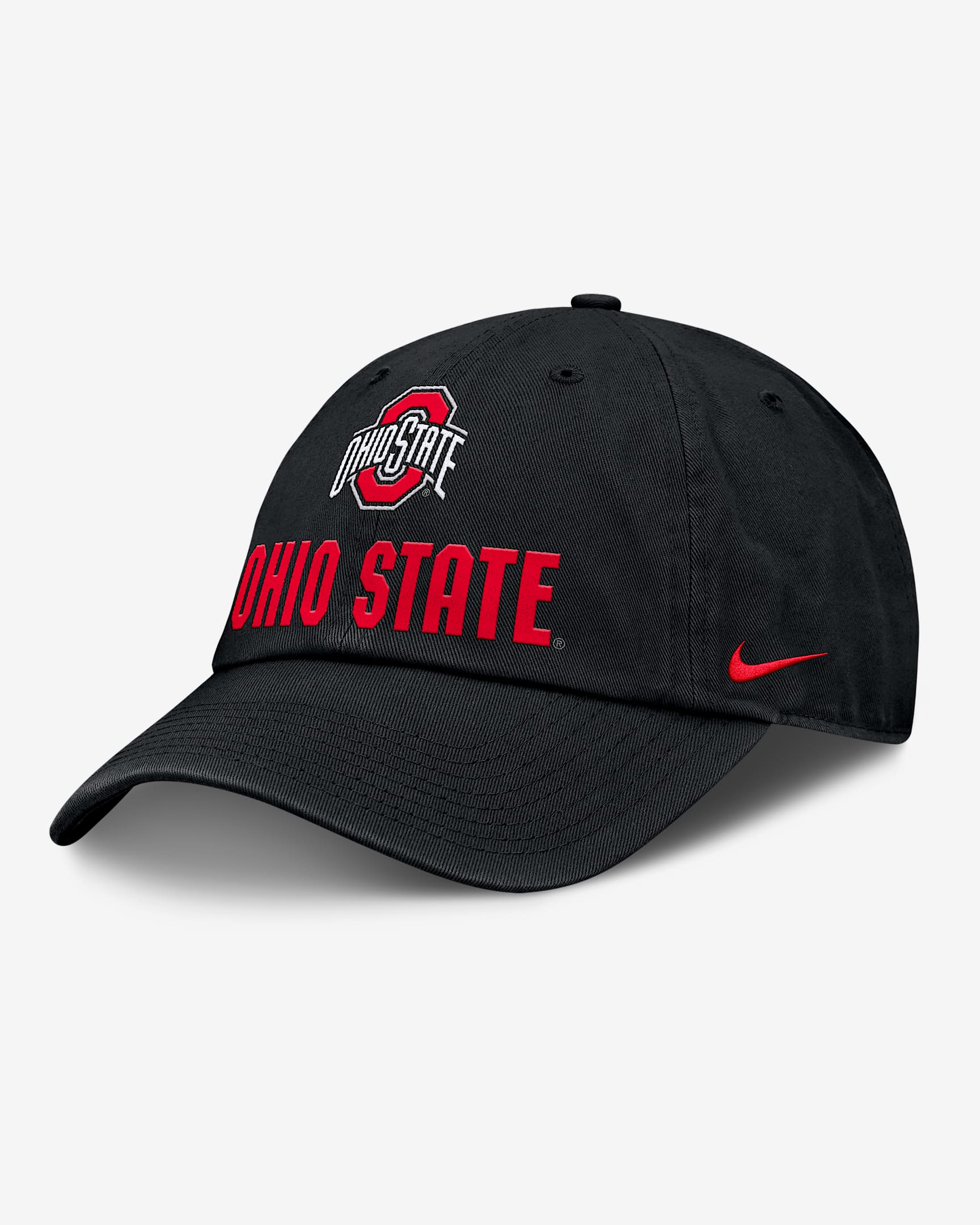 Ohio State Sideline Club Gameday Men's Nike College Adjustable Hat - Black