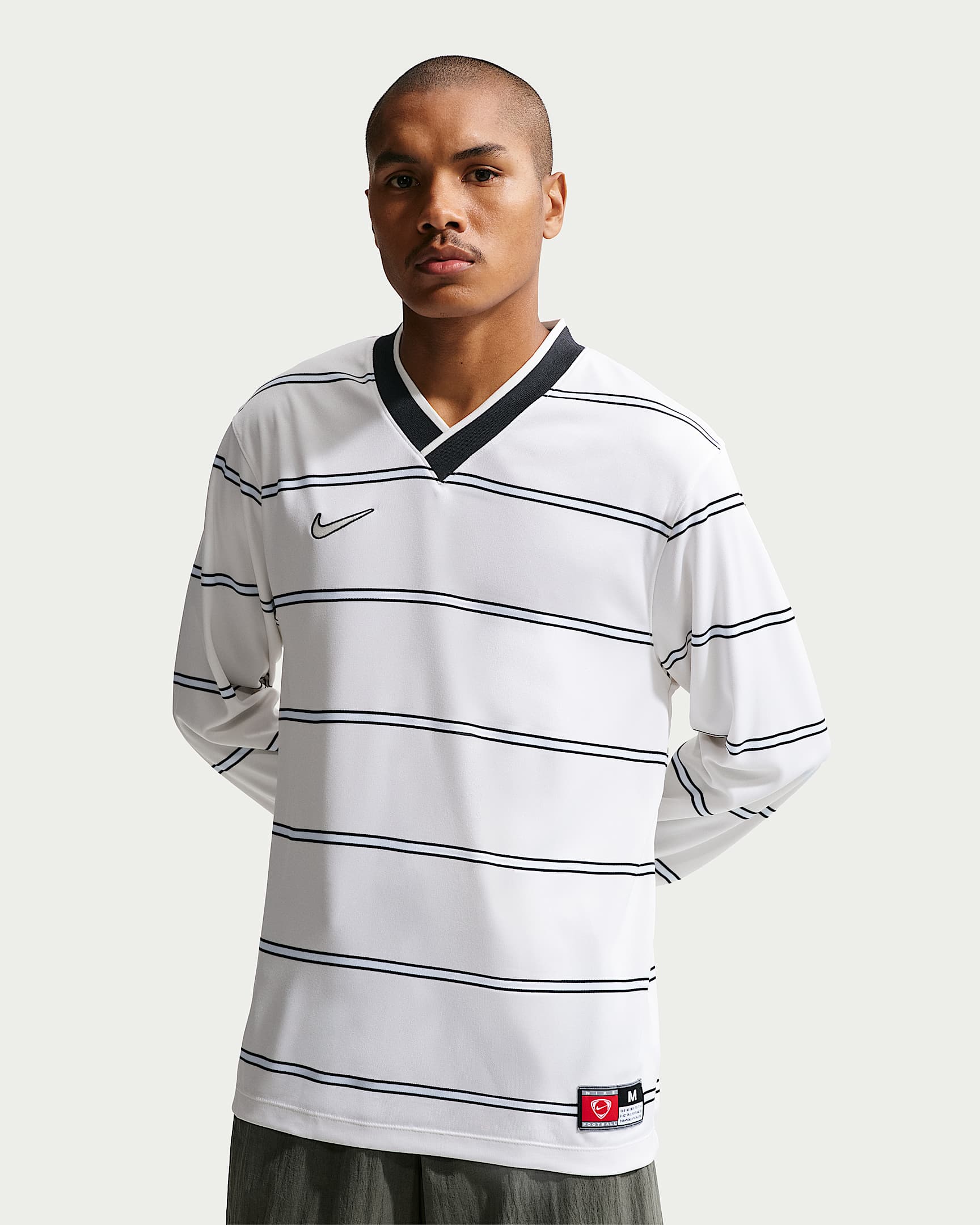 Camisola de futebol de manga comprida Dri-FIT Nike Energy para homem - Branco Summit/Off Noir/Branco Summit/Branco Summit