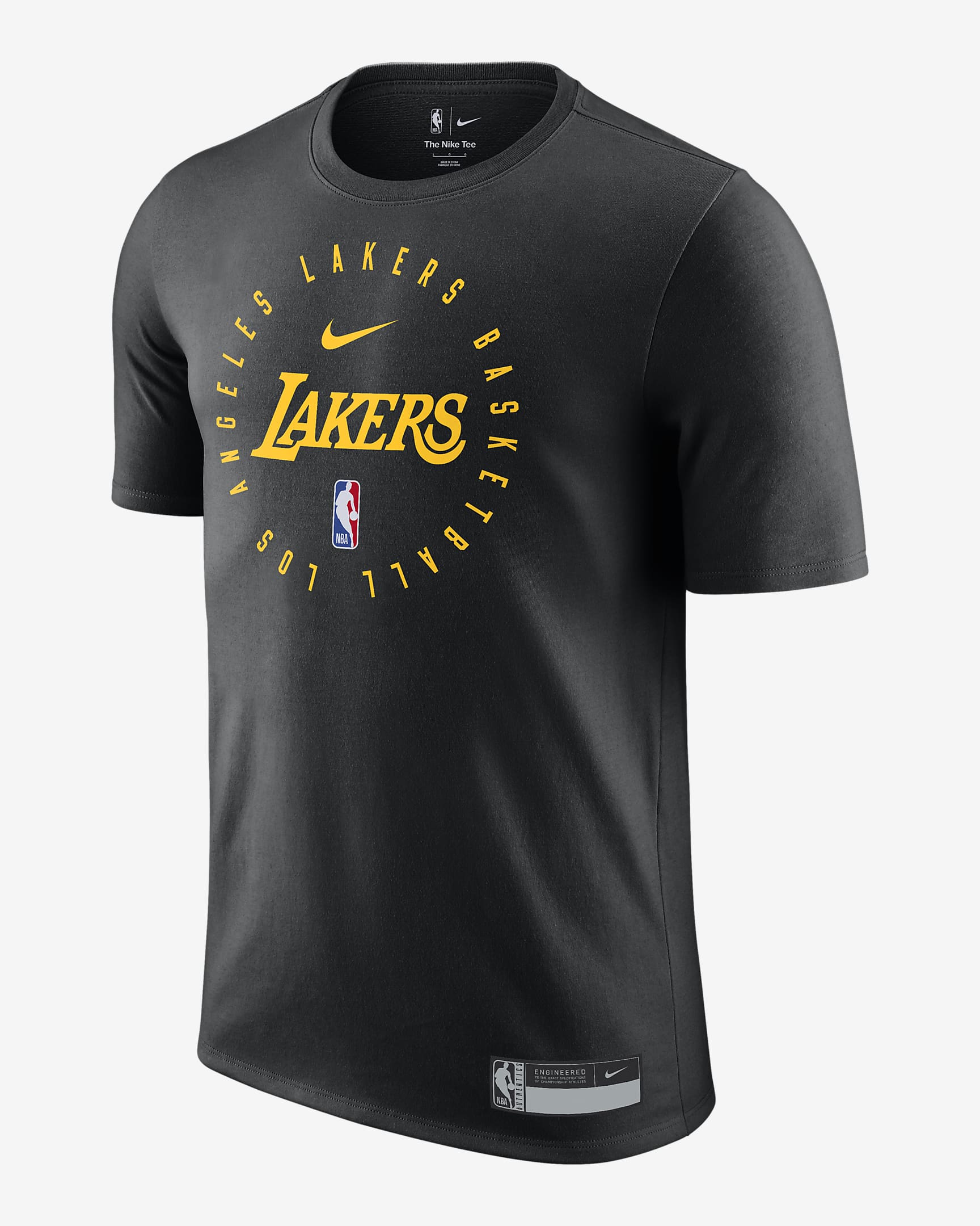 Nike Dri-FIT NBA-t-shirt Los Angeles Lakers för män - Svart