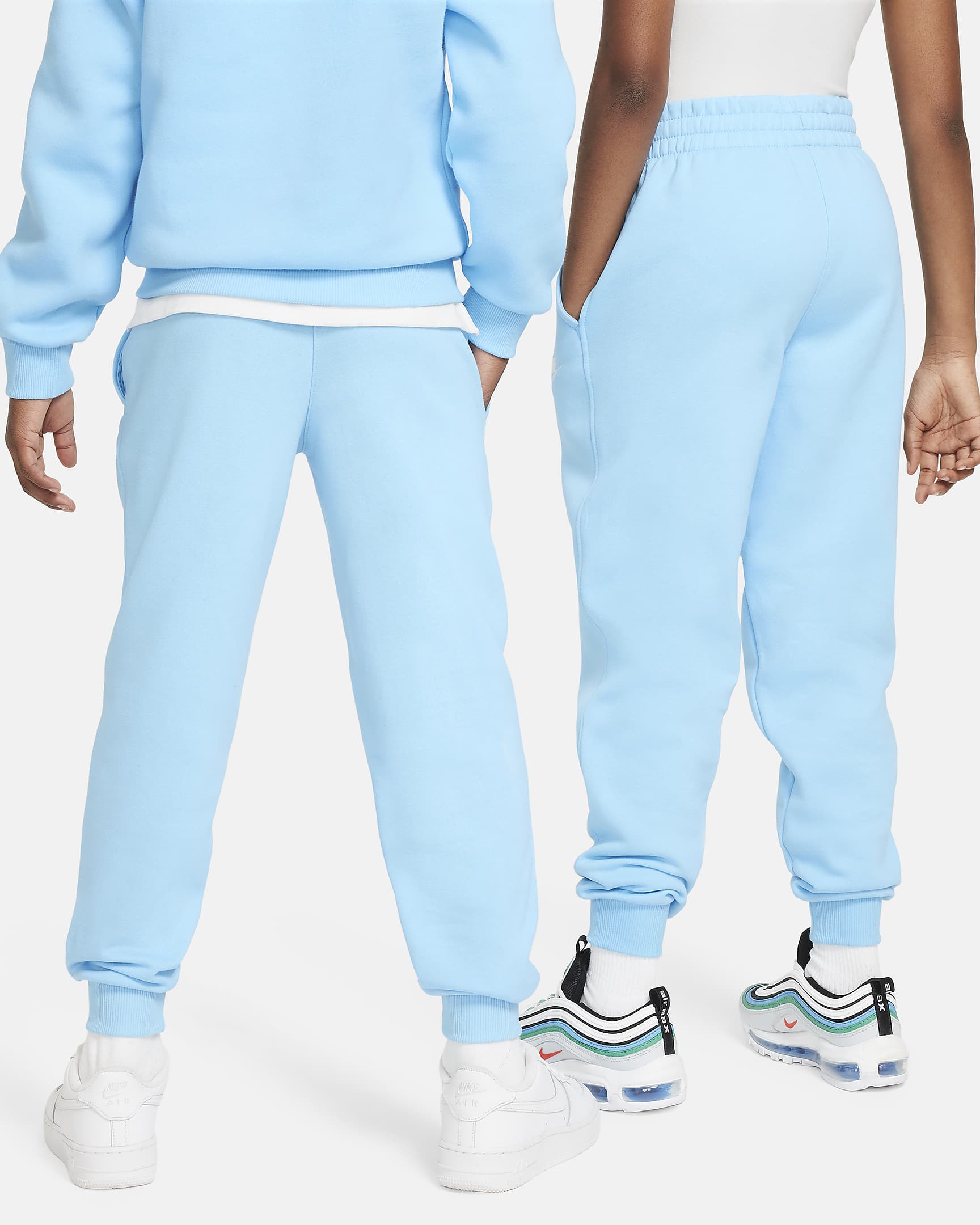 Nike Sportswear Club Fleece Big Kids' Joggers - Aquarius Blue/White