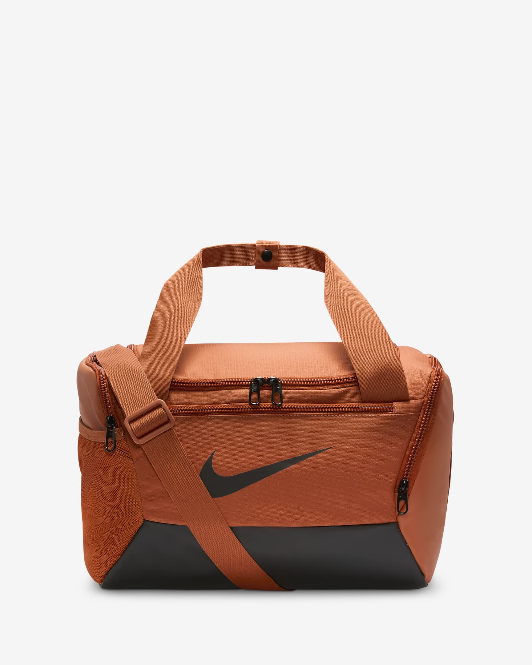 Nike Brasilia 9.5 Training Duffel Bag (Extra-Small, 25L) - Burnt Sunrise/Black/Black