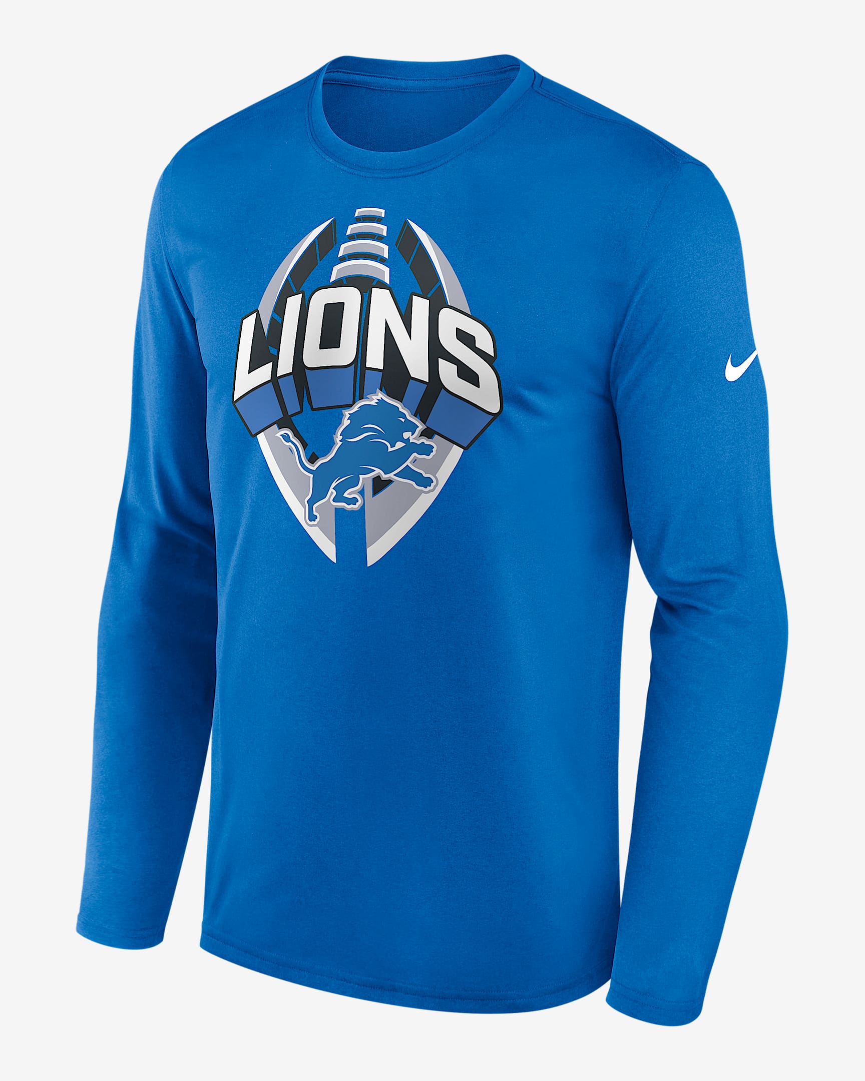 Detroit Lions Legend Icon Men's Nike Dri-FIT NFL Long-Sleeve T-Shirt - Blue