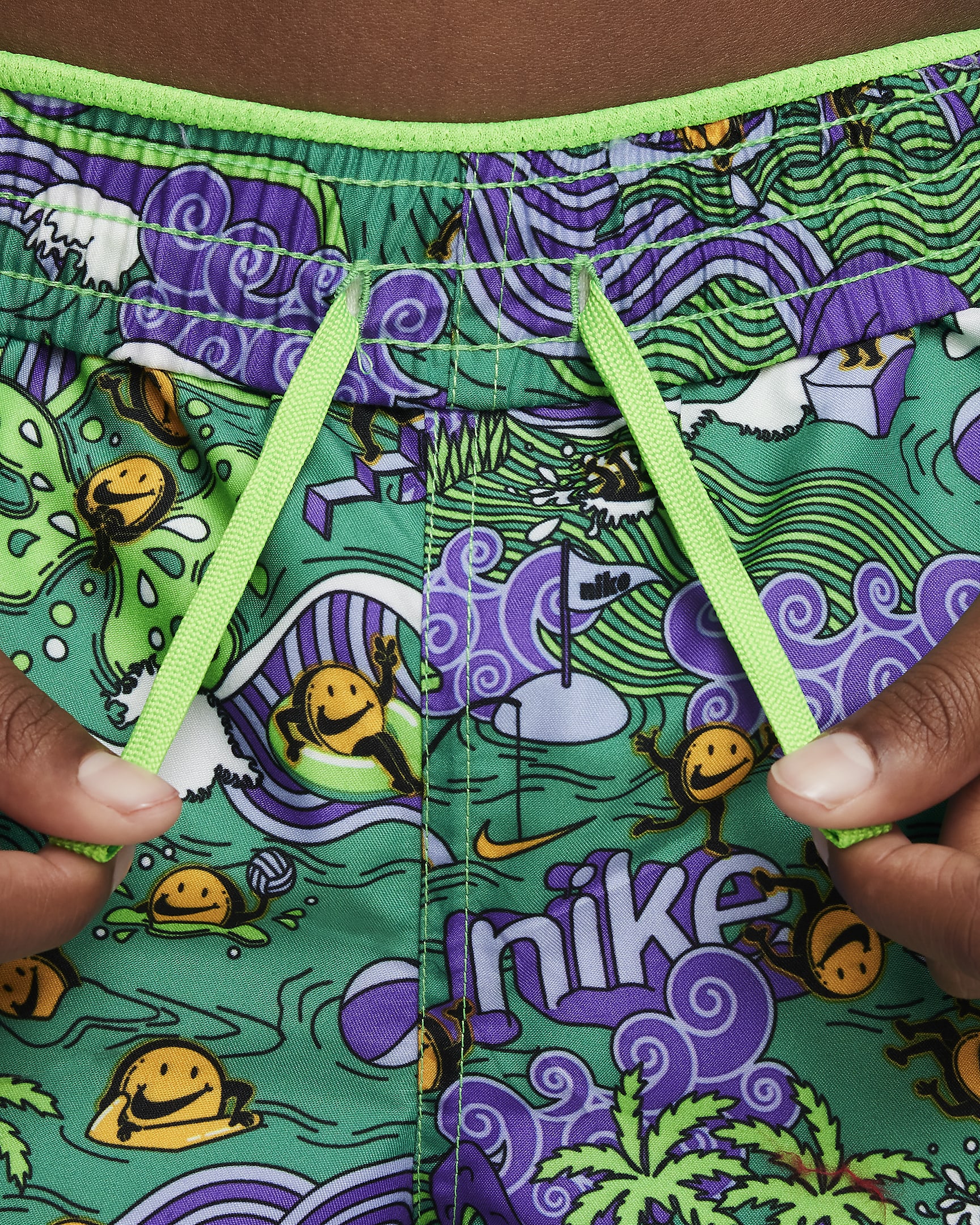 Shorts de vóleibol de 18 cm para niño talla grande Nike - Verde strike