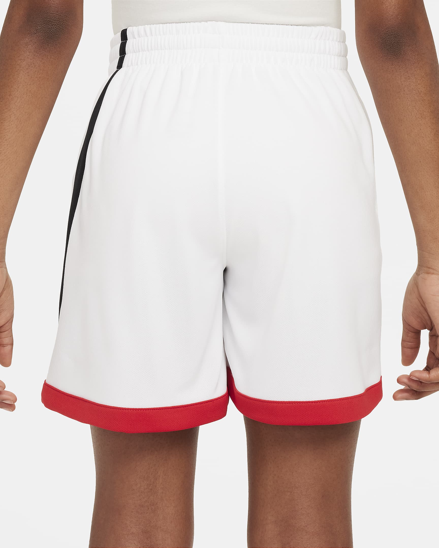 Nike Multi+ Dri-FIT-træningsshorts til større børn - hvid/sort/University Red