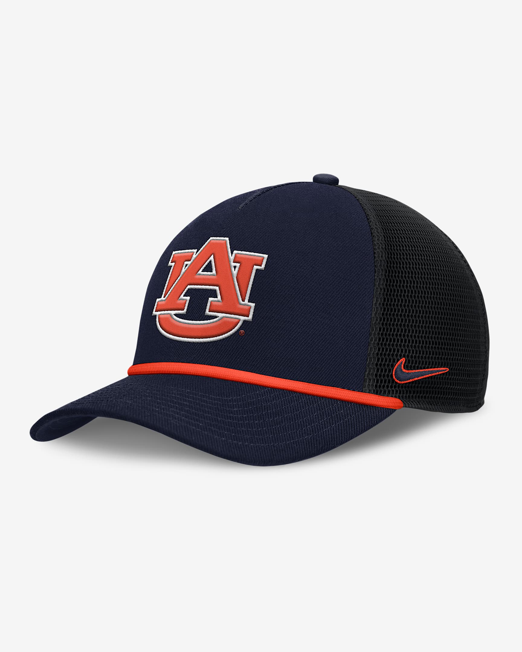 Auburn Primetime Rise Men's Nike College Trucker Adjustable Hat - Navy