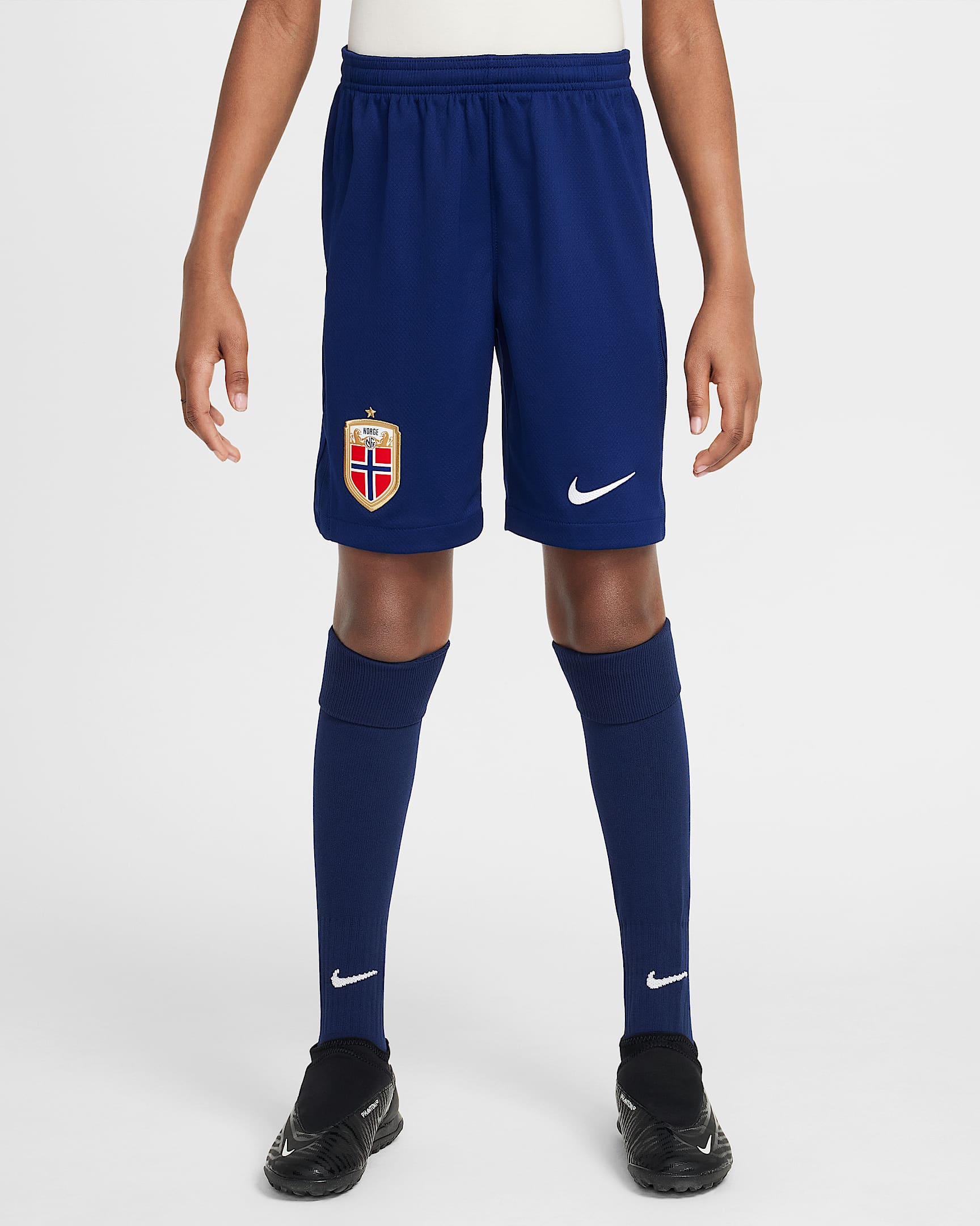 Noorwegen 2025/26 Stadium Thuis Nike Dri-FIT replicavoetbalshorts voor kids - Blue Void/Wit