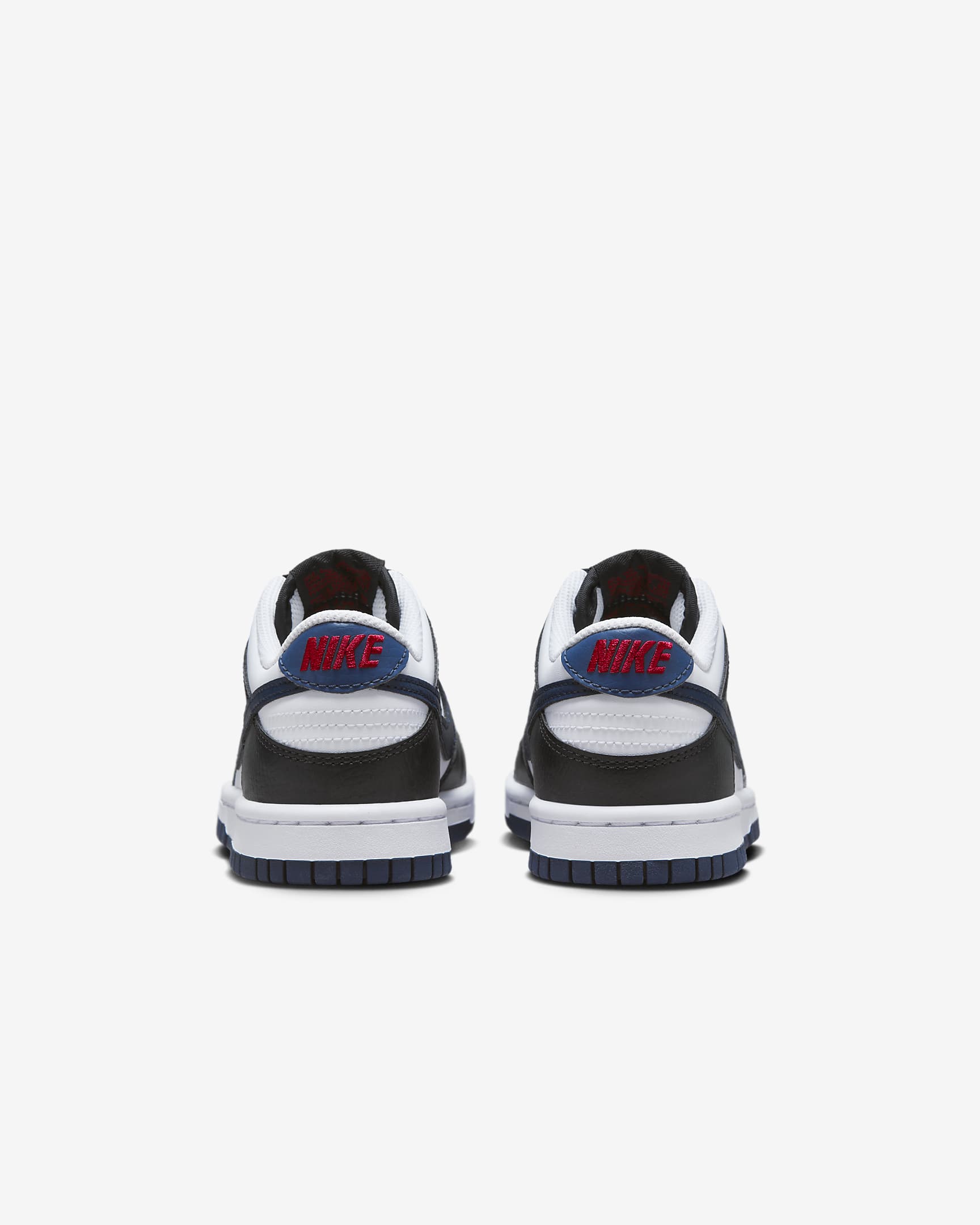 Nike Dunk Low Older Kids' Shoes - Black/White/University Red/Midnight Navy