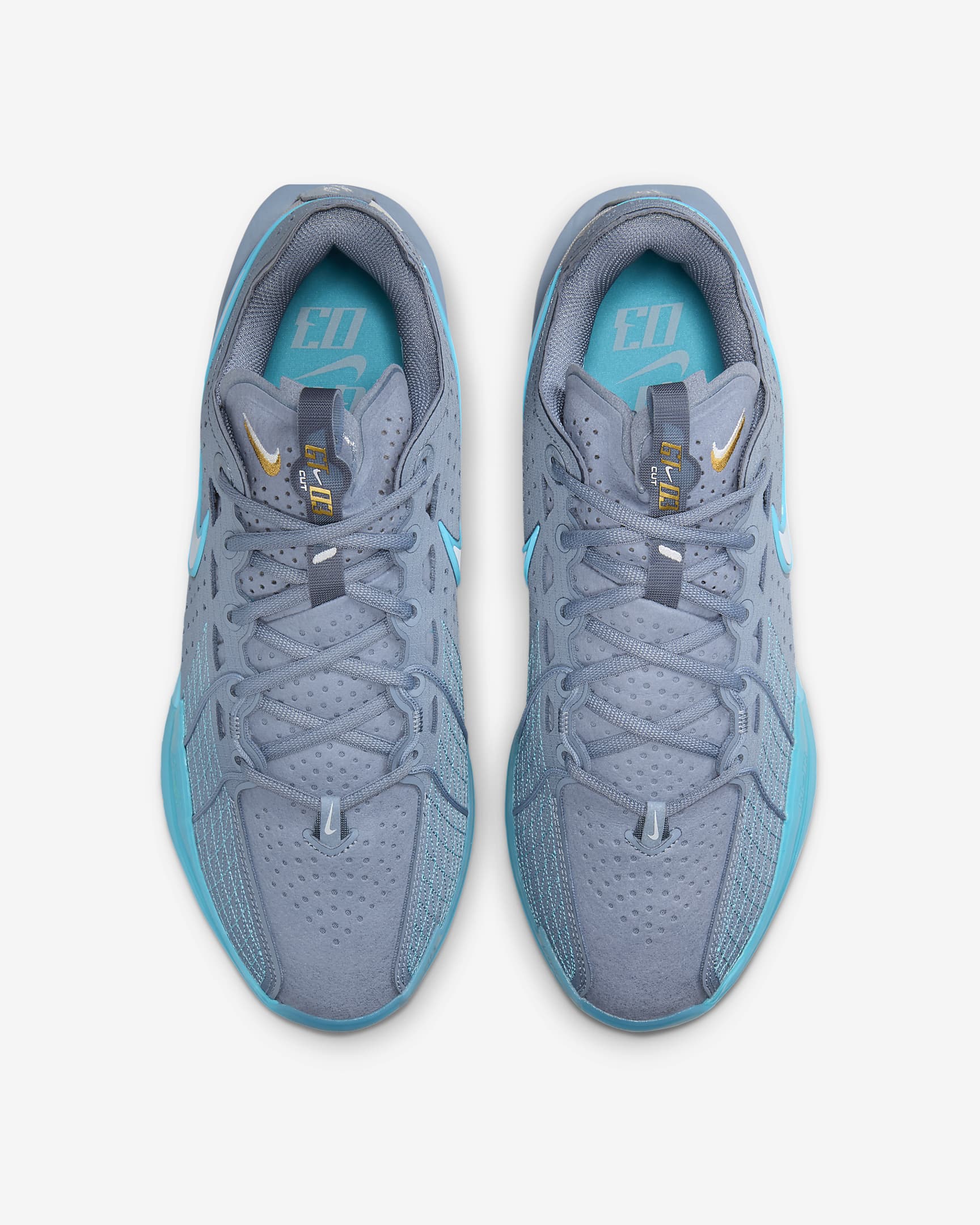 รองเท้าบาสเก็ตบอล Nike G.T. Cut 3 EP - Ashen Slate/Baltic Blue/Metallic Gold/Football Grey