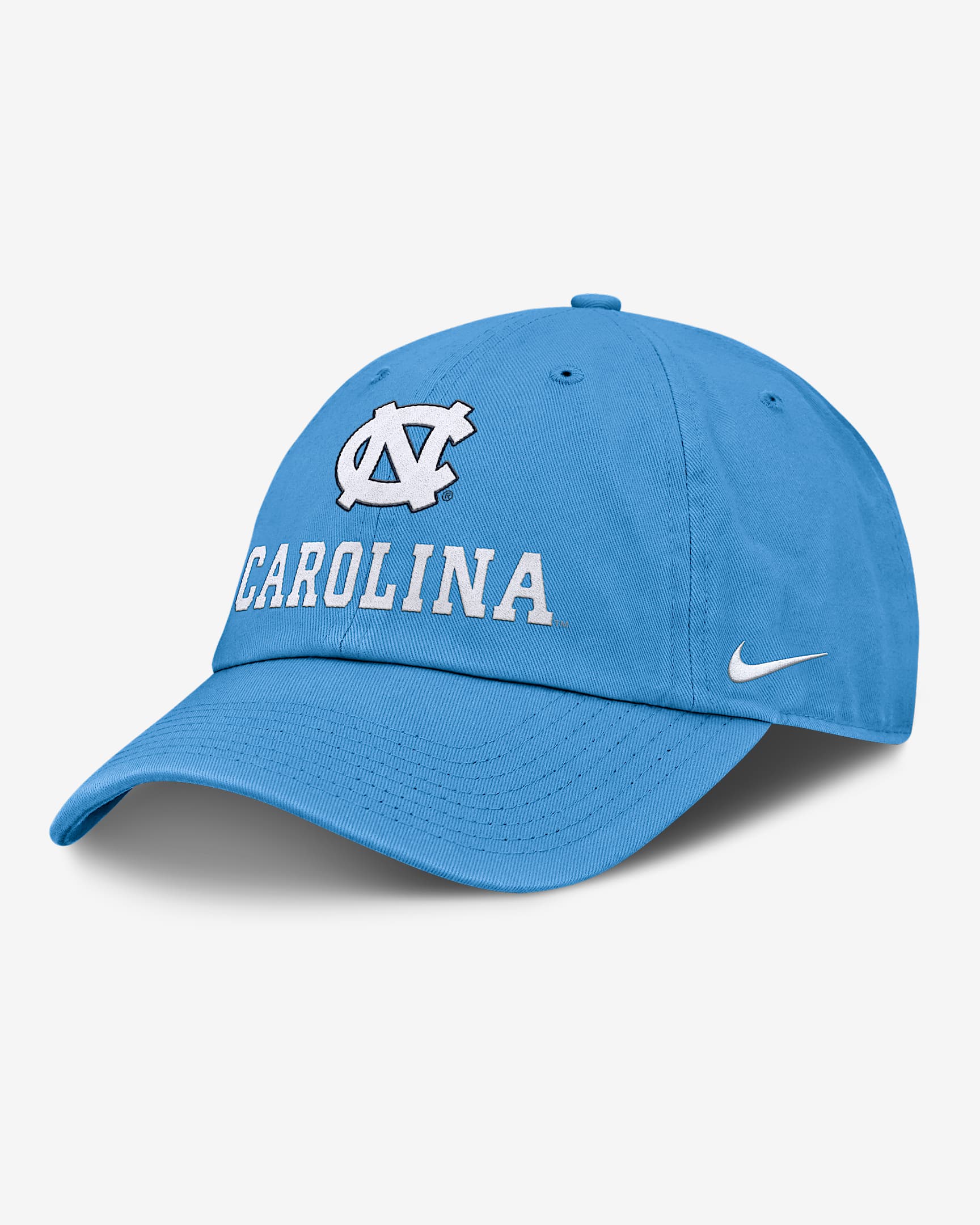 Gorra universitaria Nike ajustable para hombre North Carolina Sideline Club Gameday - Azul claro