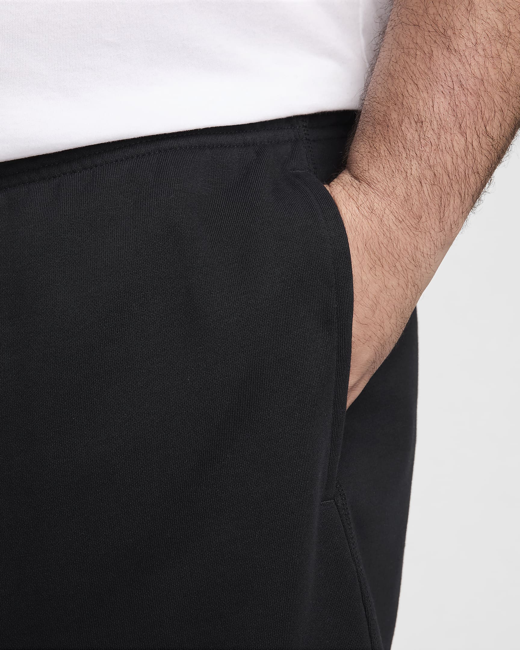 Nike Club Men's French Terry Flow Shorts - Black/Black/White