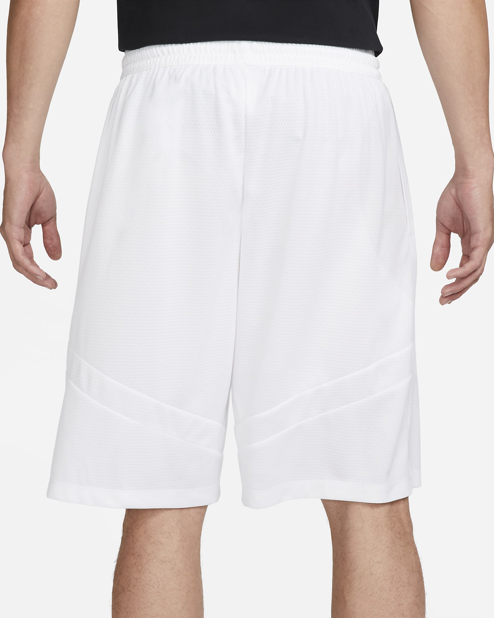 Short de basketball Dri-FIT 28 cm Nike Icon pour homme - Blanc/Blanc/Noir