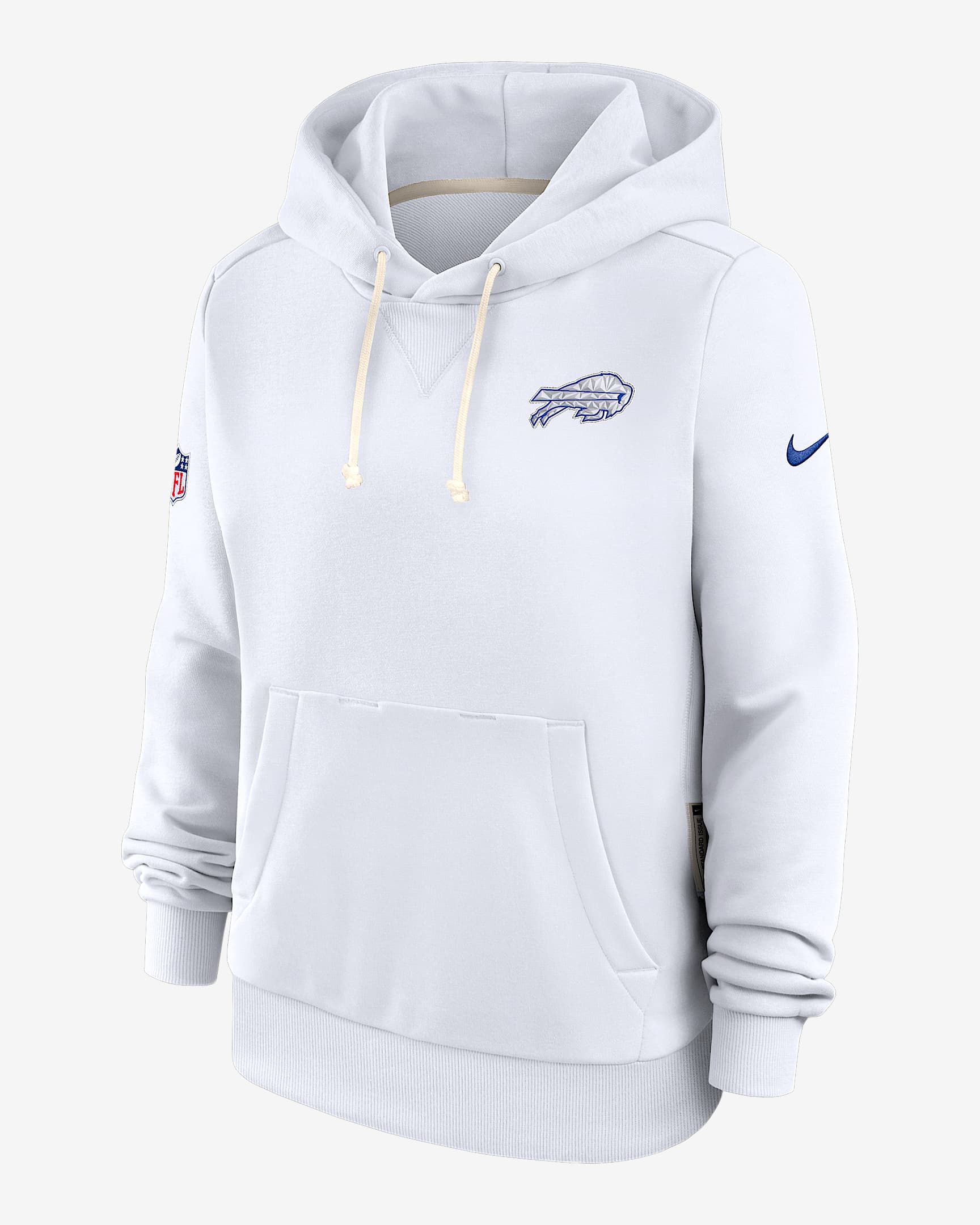 Buffalo Bills Rivalries Collection Sideline Women's Nike Dri-FIT NFL Pullover Hoodie - White