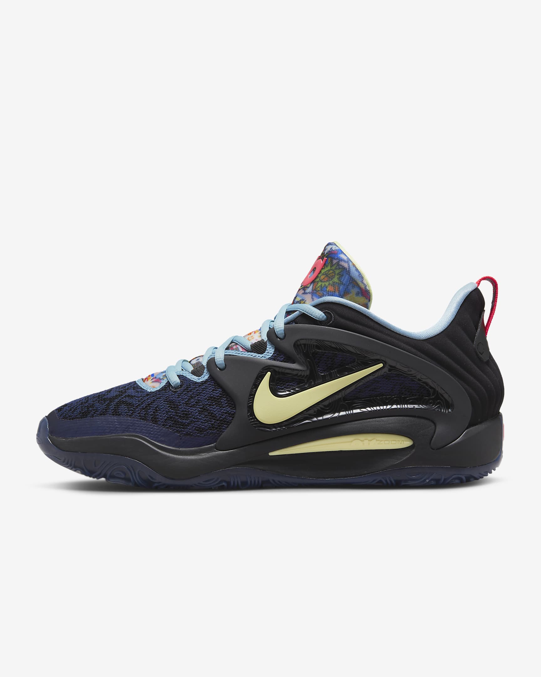 KD15 Basketball Shoes - Black/Sanddrift/Aura/Boarder Blue