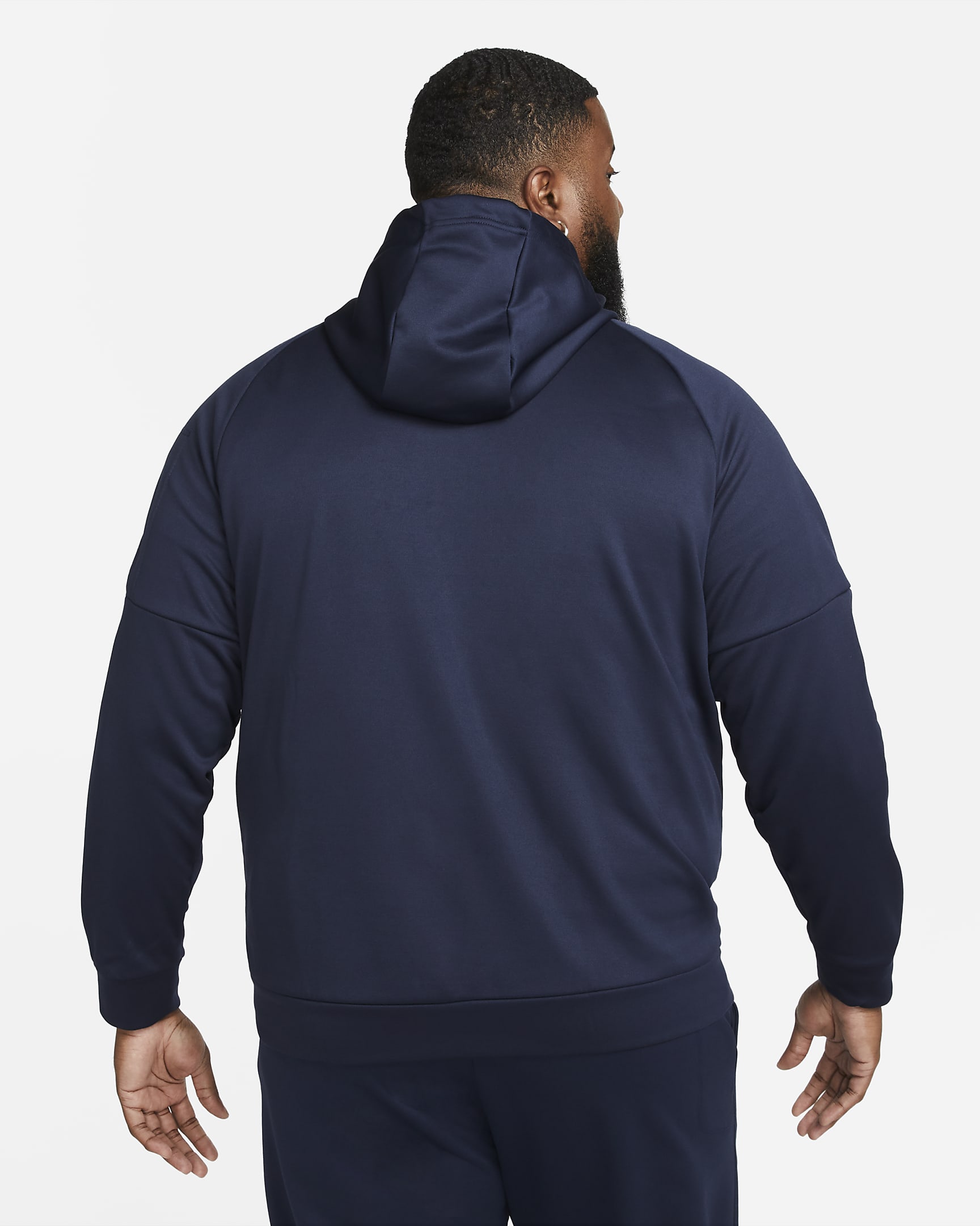 Nike Therma Men's Therma-FIT Full-Zip Fitness Top - Obsidian/Obsidian/Black