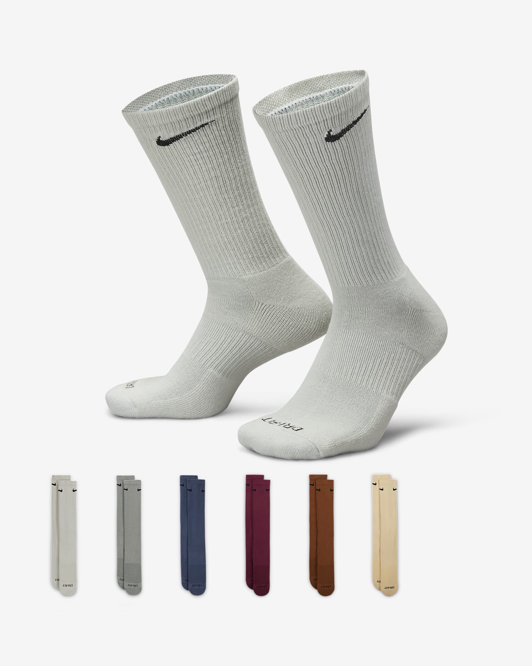 Nike Everyday Plus Cushioned Training Crew Socks (6 Pairs). Nike AU